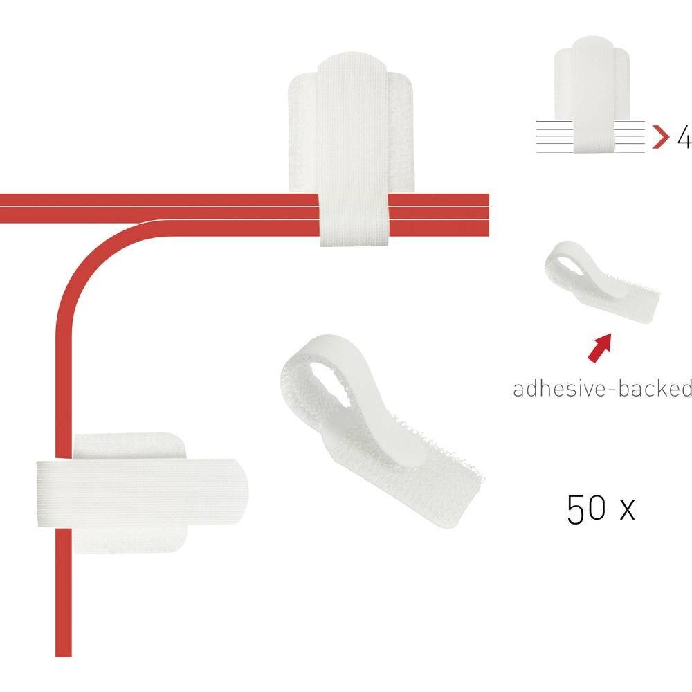 Netzwerkschrank Label-the-cable Kabelhalter aus Klett
