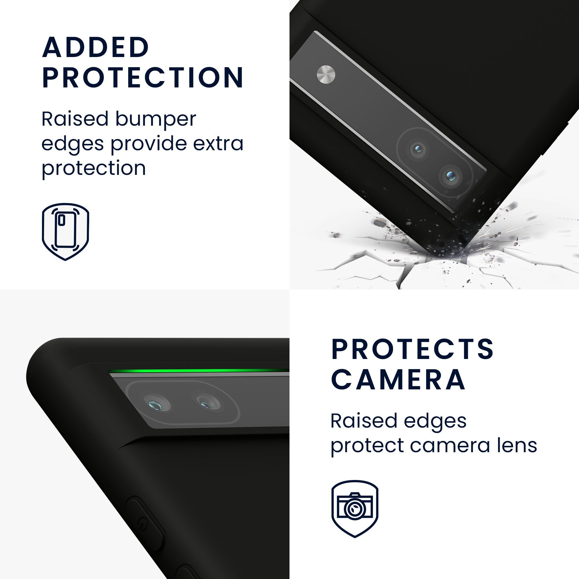 kwmobile Handyhülle Hülle für Google Pixel 6a, Hülle Silikon - Soft Handyhülle - Handy Case Cover