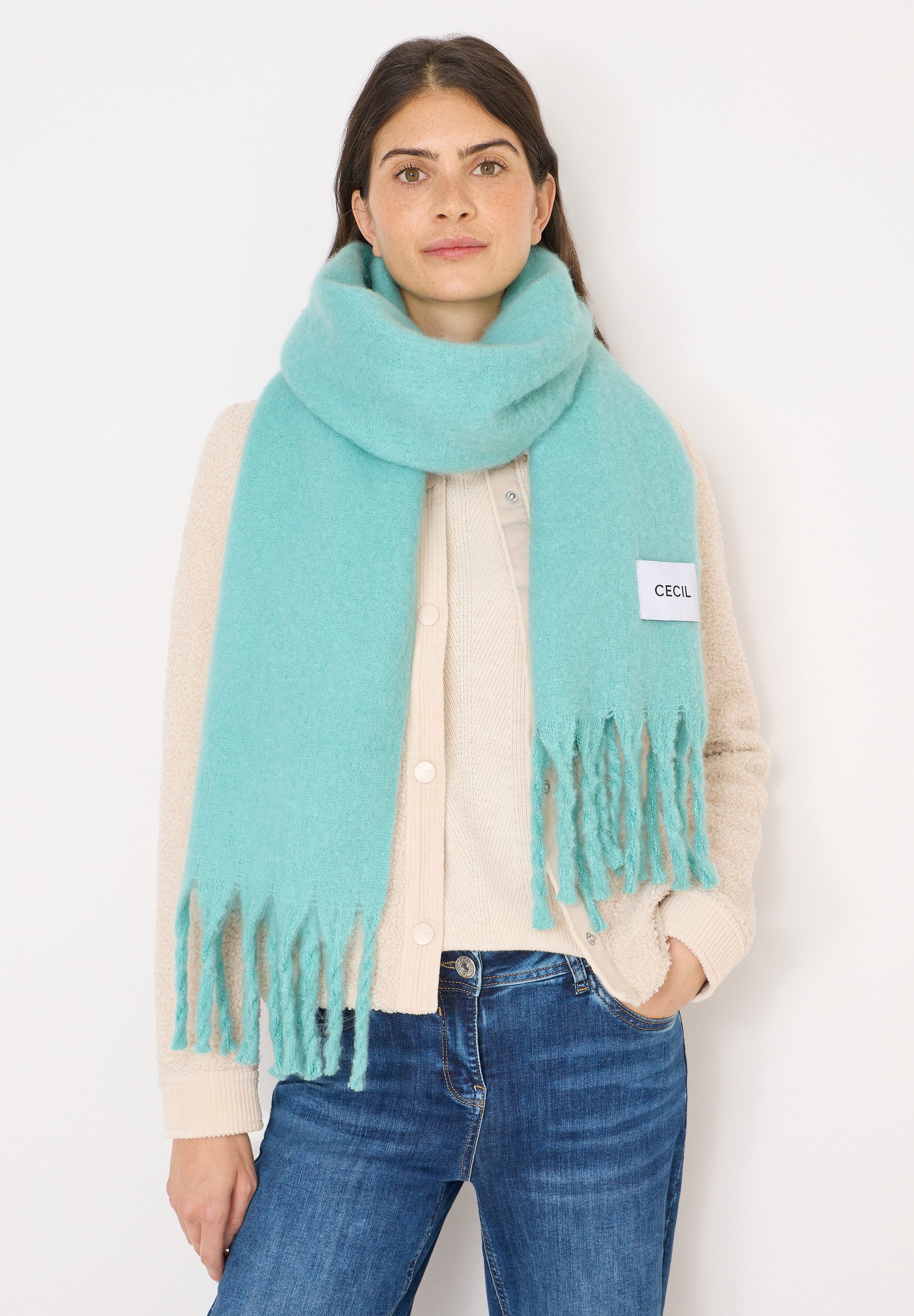 CECIL Schal, mit Fransenkante günstig online kaufen