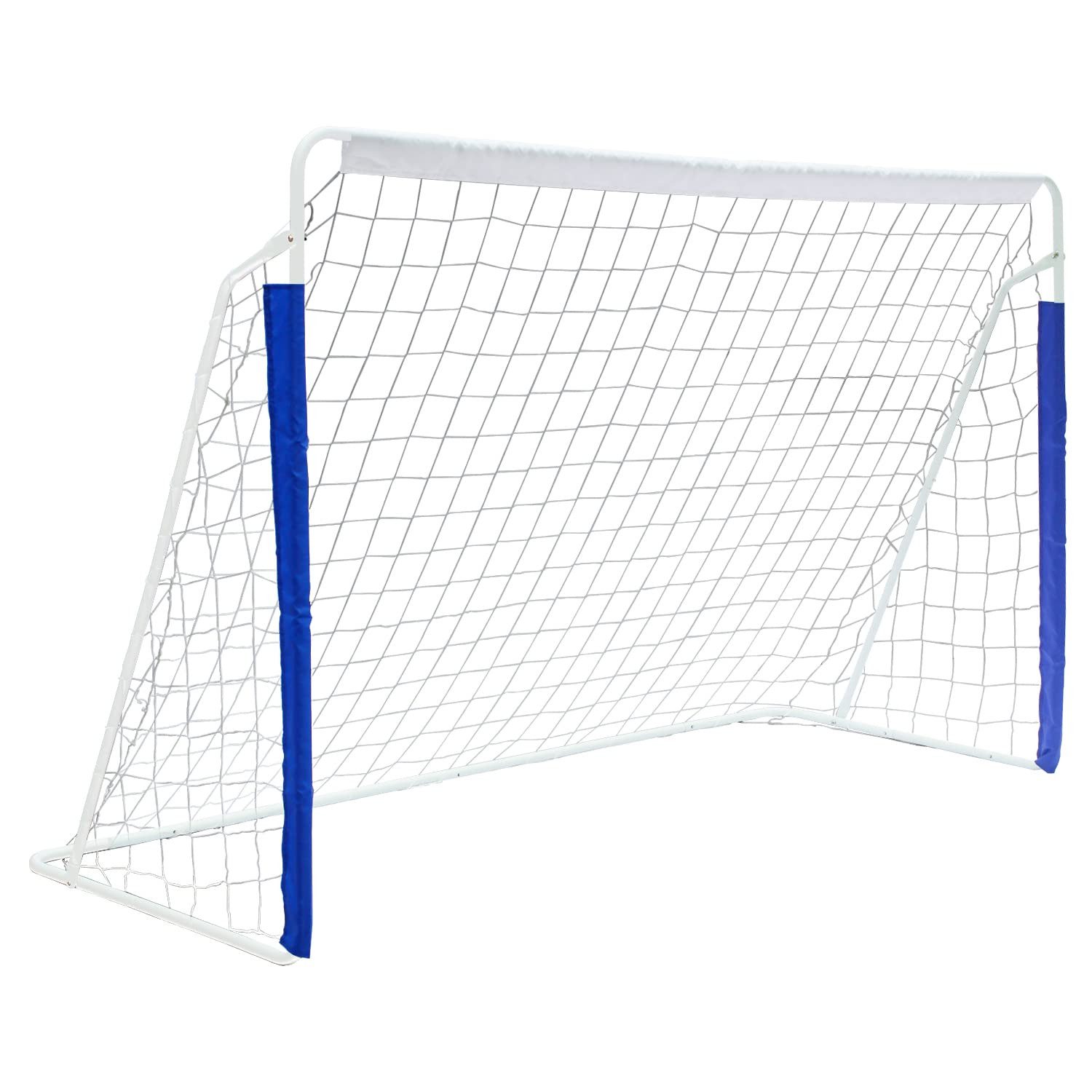 Rutaqian Fußballtor für Hinterhof Portable Net Zusammenklappbare Metallbasis, Quick Setup, Fußballnetz für Indoor Outdoor Training mit Tragetasche