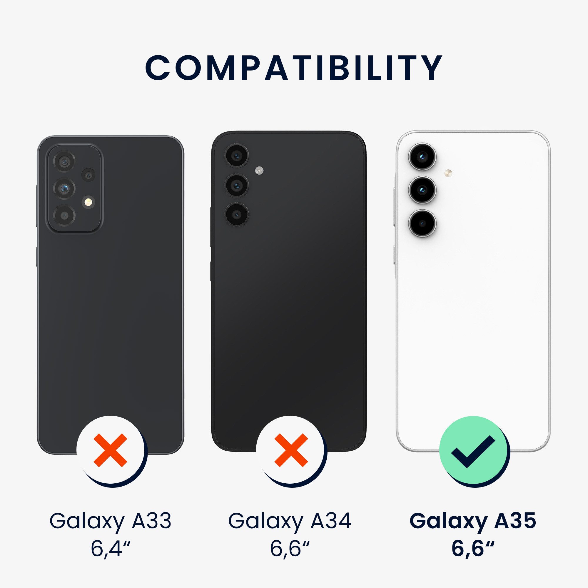 kwmobile Handyhülle Hülle für Samsung Galaxy A35, Hülle Silikon - Soft Handyhülle - Handy Case Cover