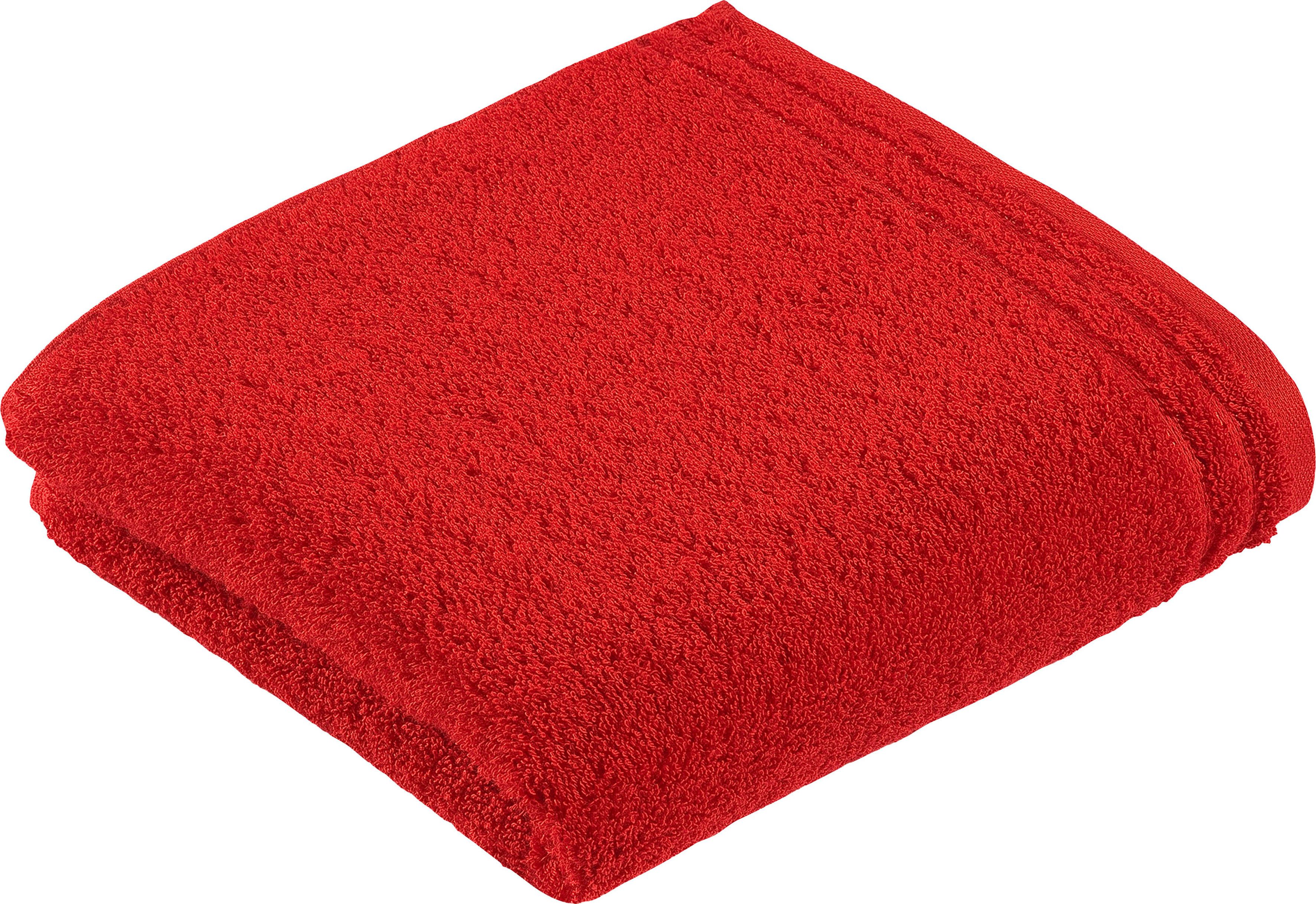 Vossen Badetuch Calypso Feeling, Walkfrottee (2-St), mit schmaler Bordüre, aus 100% hochwerter Baumwolle, Vegan, einfarbig