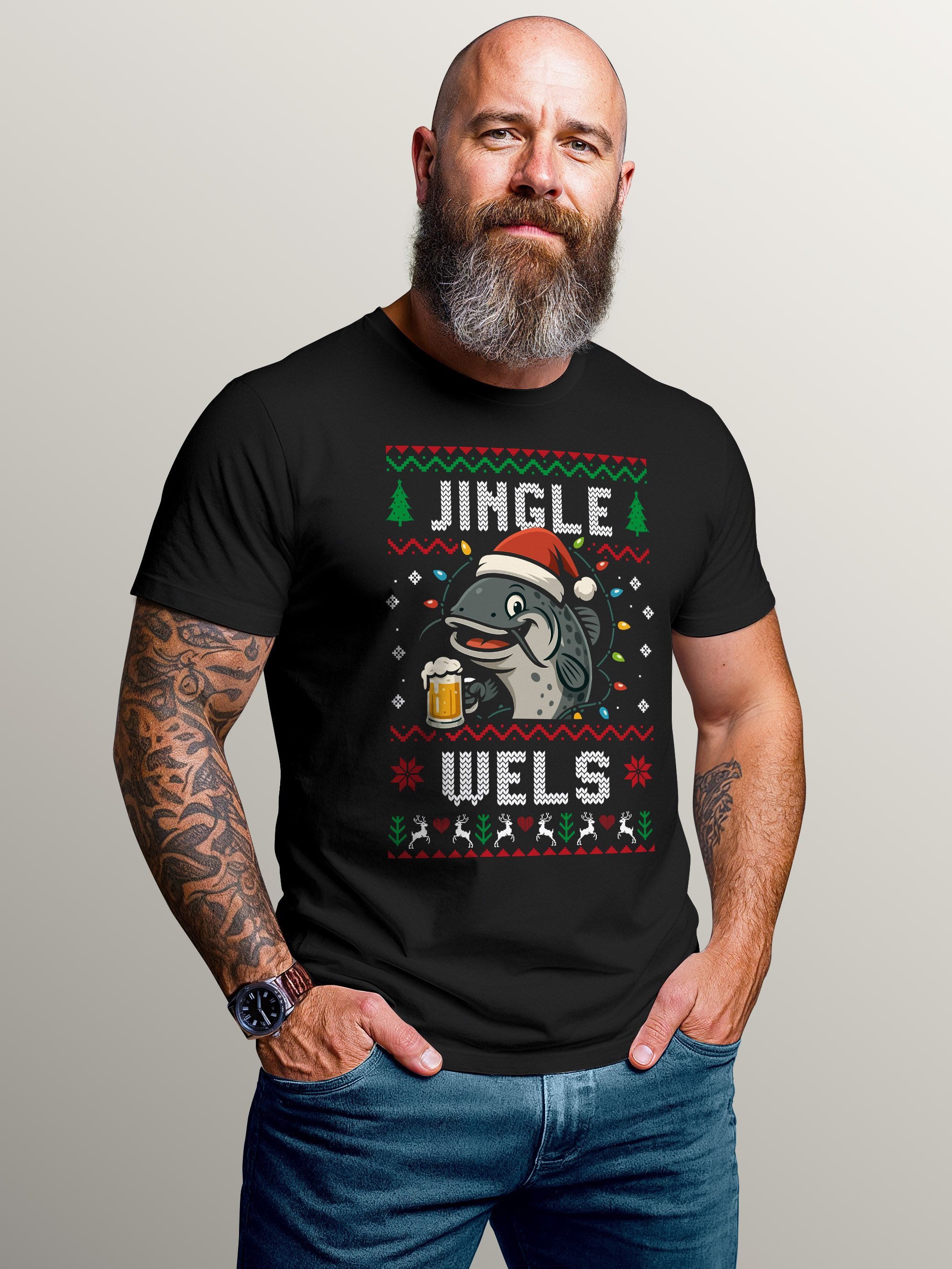 MoonWorks Print-Shirt Herren T-Shirt Weihnachten Spruch Wortspiel lustig Ji günstig online kaufen