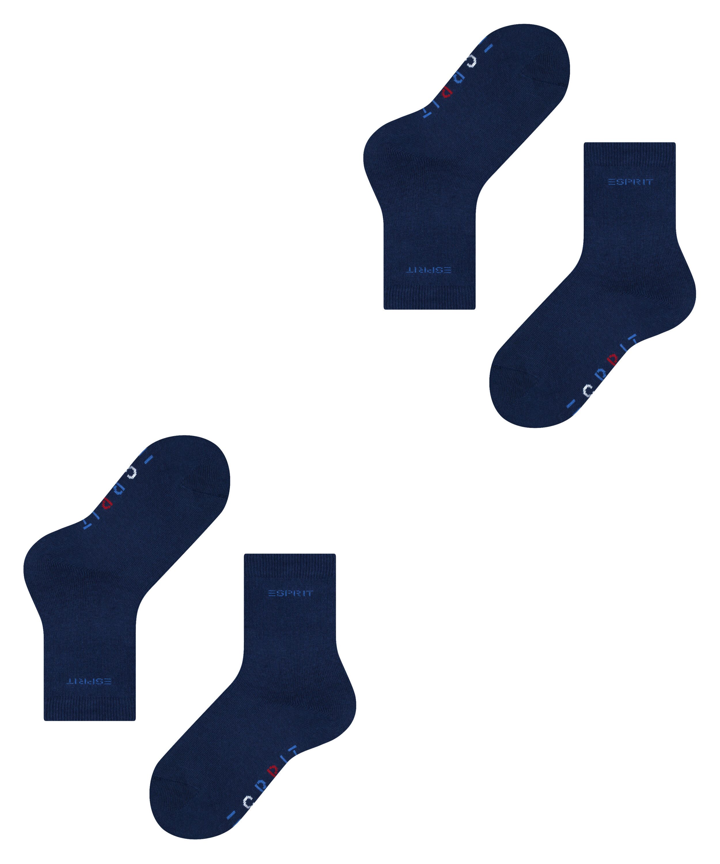 Esprit Socken Foot Logo (2 Paar) kurz, verstärkt, hochwertig, uni – Bild 5 von 5