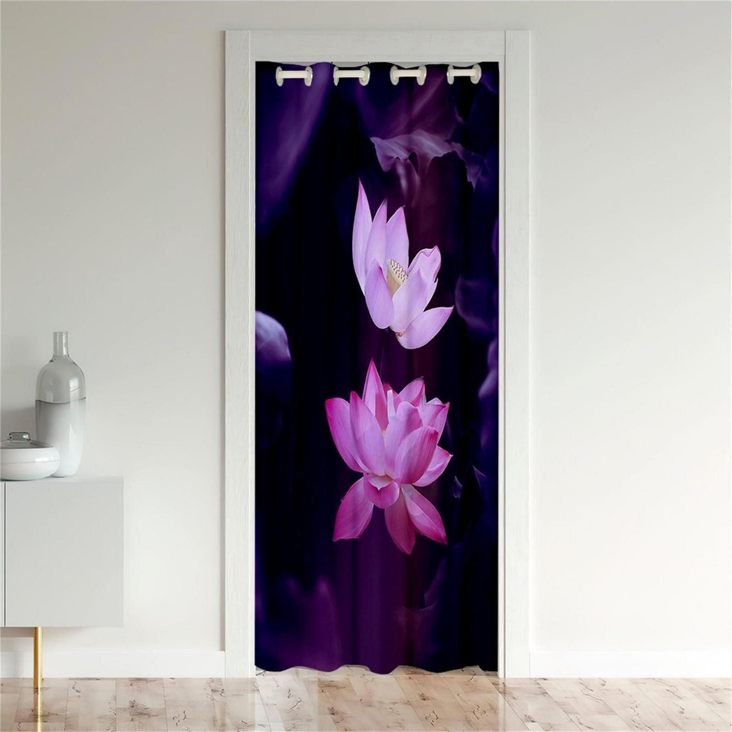 LuxusKollektion Verdunkelungsvorhang Verdunkelungsvorhang Lotusblume 116x137cm (1 St)