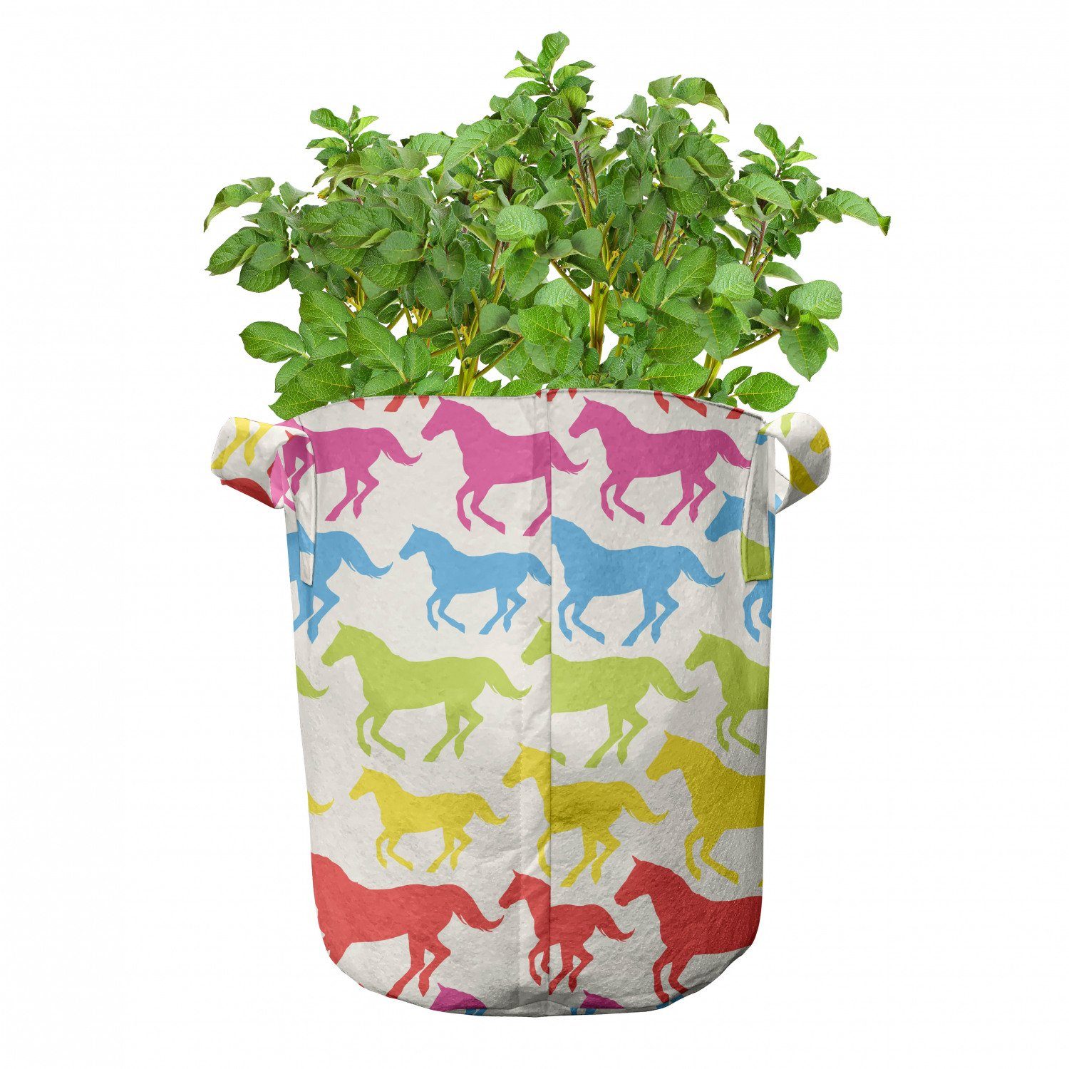 Color Giddy für Griffen Rainbow Abakuhaus Pferde hochleistungsfähig Stofftöpfe mit Pflanzkübel Pflanzen,