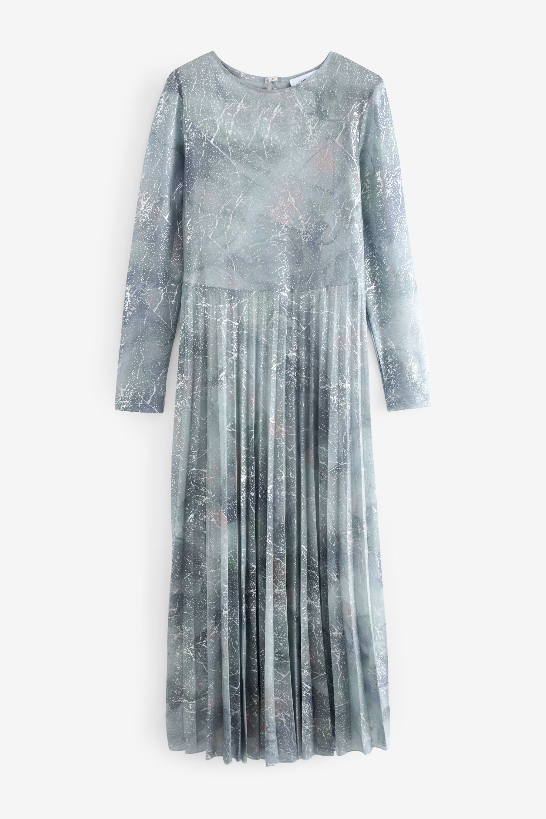 Next Midikleid Langärmeliges, plissiertes Midikleid mit günstig online kaufen