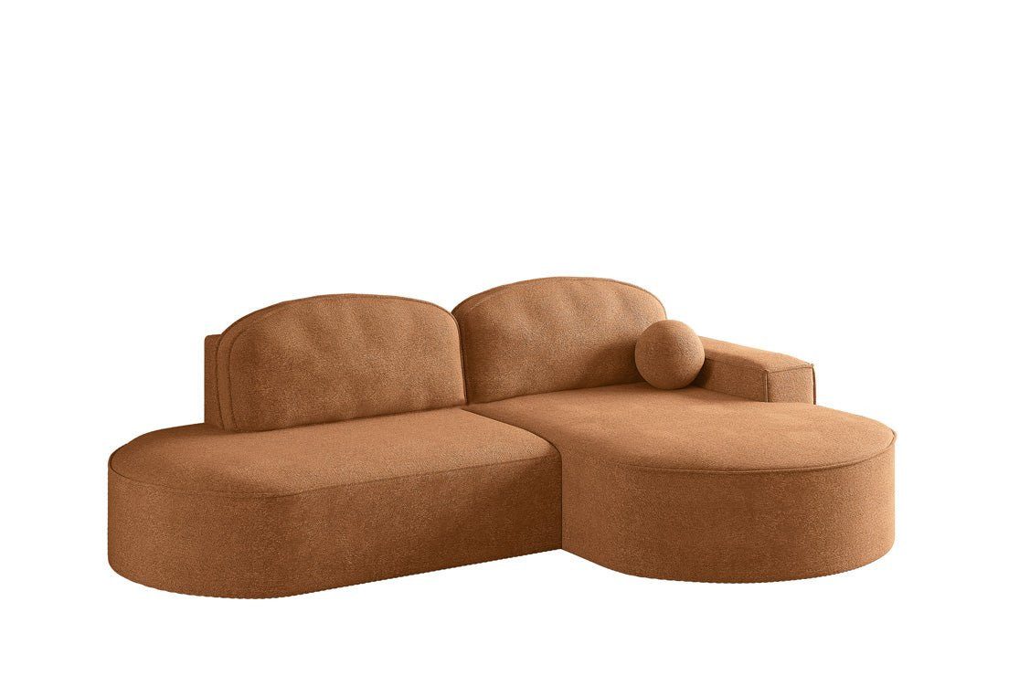 Luxusbetten24 Schlafsofa Designer Sofa Lenny in Bouclé, mit Schlaf- und Klappfunktion