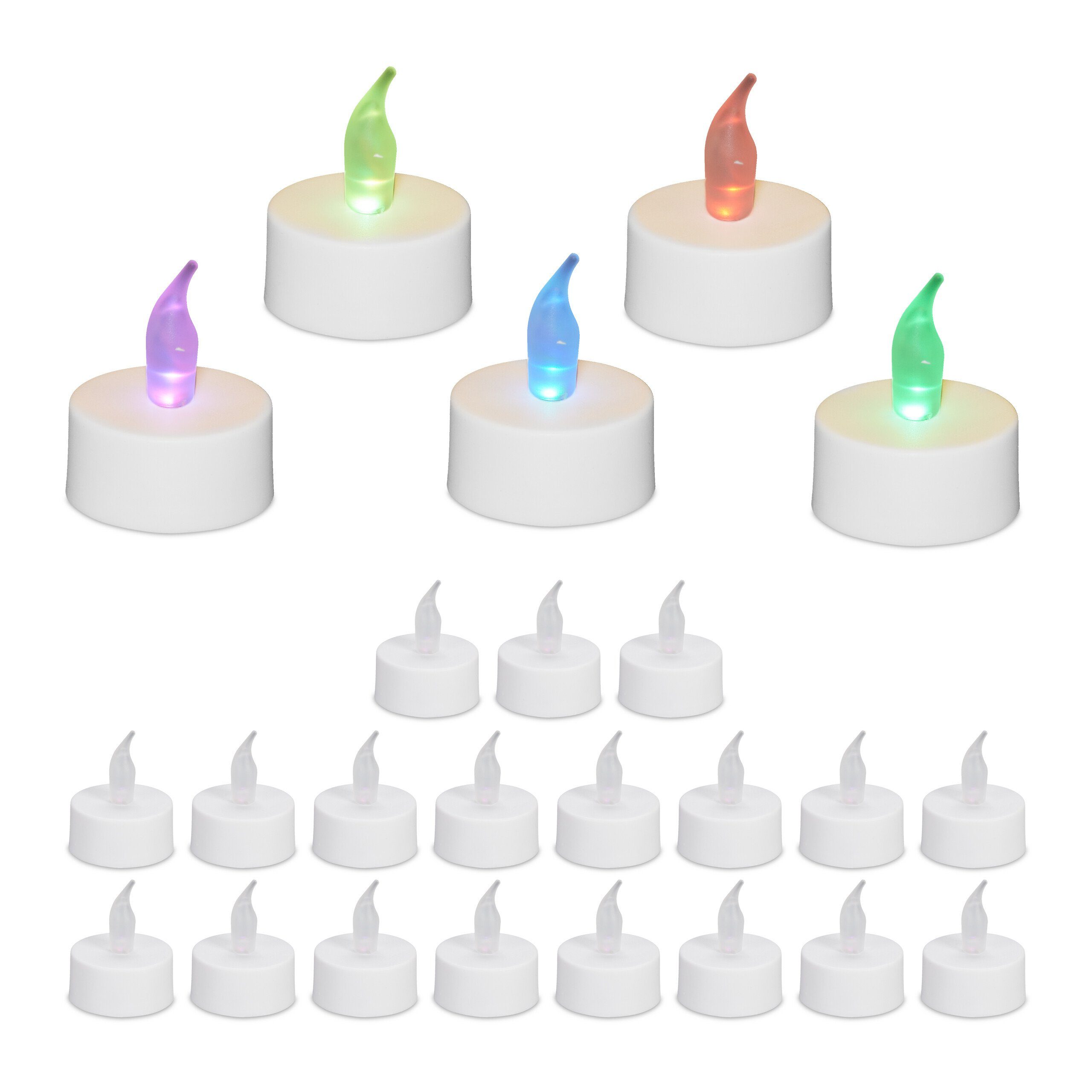 relaxdays LED-Kerze LED Teelichter mit Farbwechsel günstig online kaufen