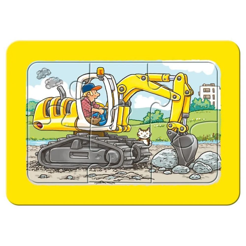Ravensburger Puzzle Bagger, Traktor und Kipplader. My first puzzle - Rahmenpuzzle 3 x 6..., 19 Puzzleteile
