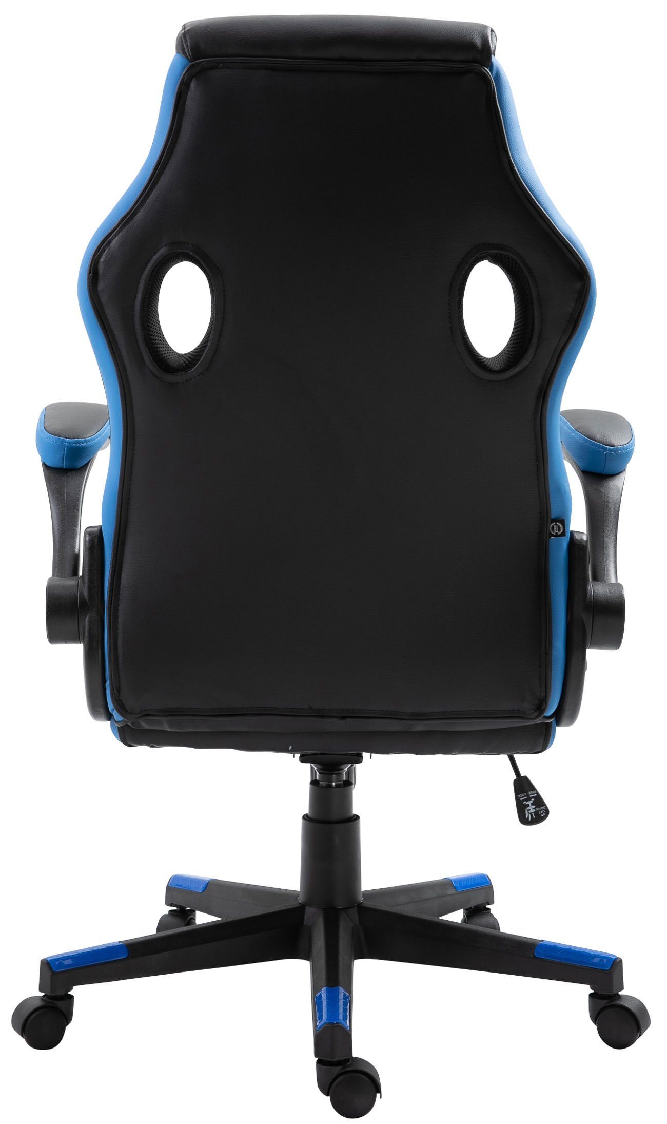 CLP Gaming Chair Omis Kunstleder, schwarz/blau höhenverstellbar und drehbar