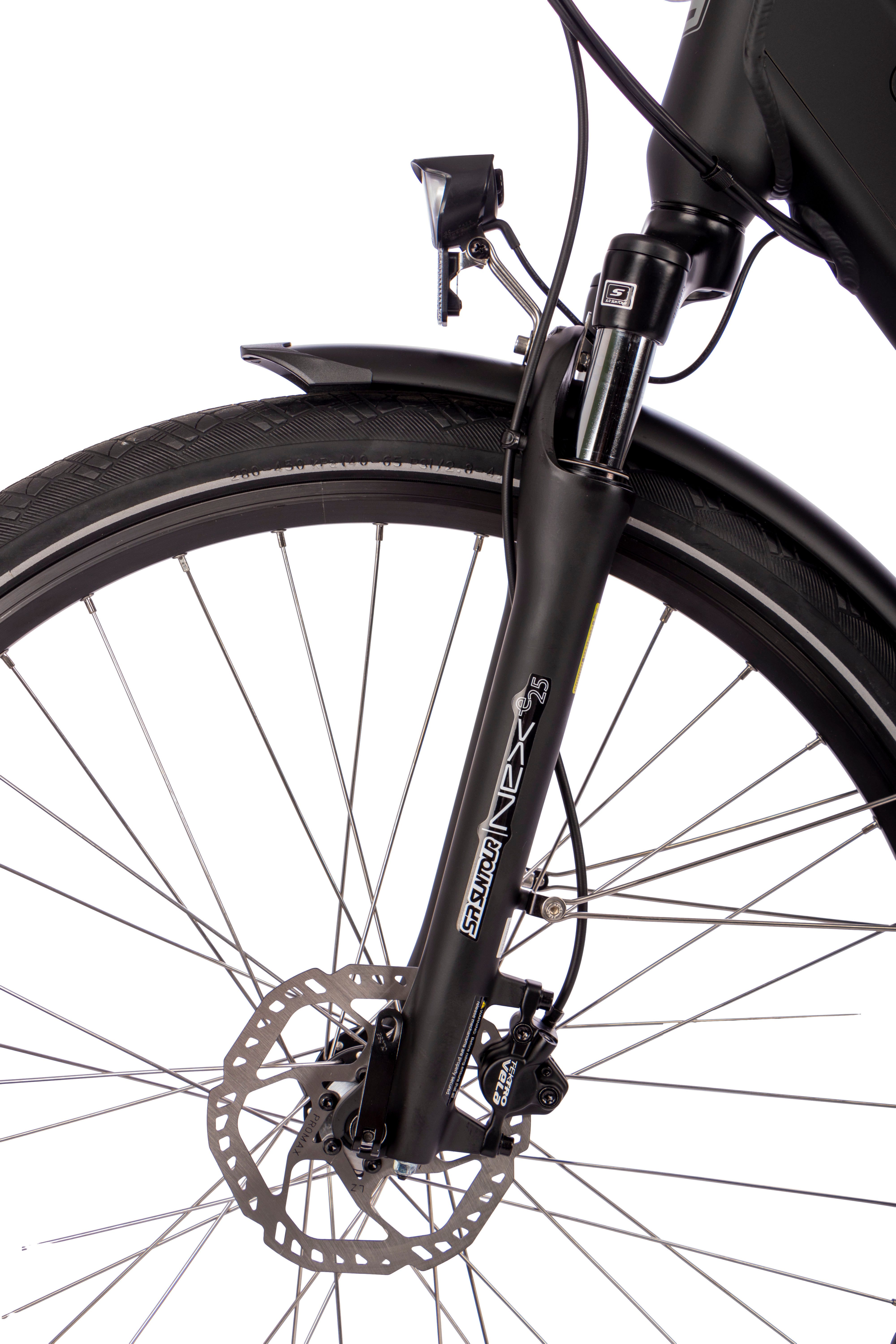 SAXONETTE E-Bike Trekkingrad Deluxe Sport, 9 Gang Shimano Alivio Schaltwerk, Kettenschaltung, Mittelmotor, 418 Wh, Pedelec, Elektrofahrrad für Damen u. Herren