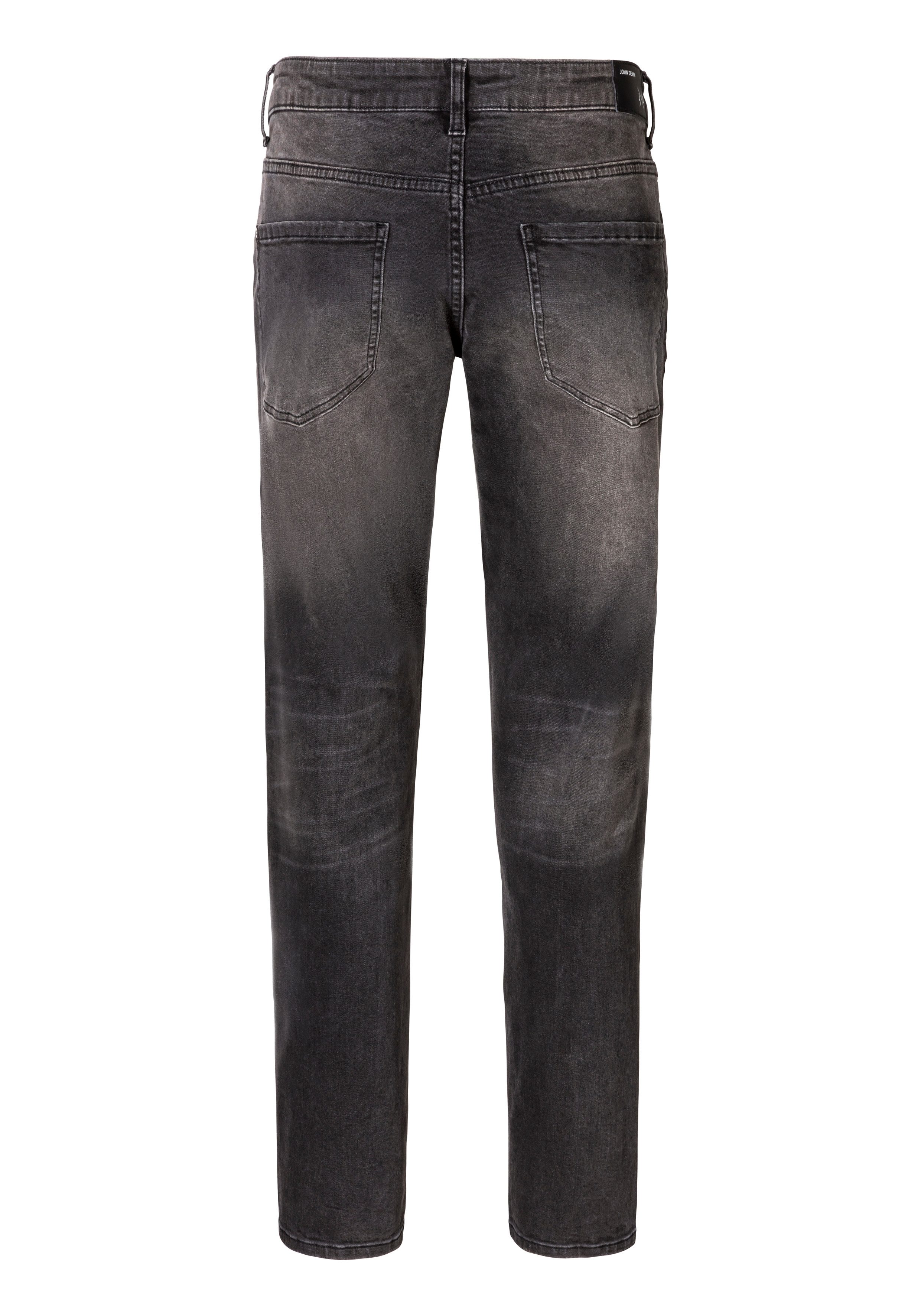 John Devin 5-Pocket-Jeans Straight-fit Jeans aus elastischer Denim-Qualität, in 3 Längen: 30 & 32 & 34 – Bild 4 von 5