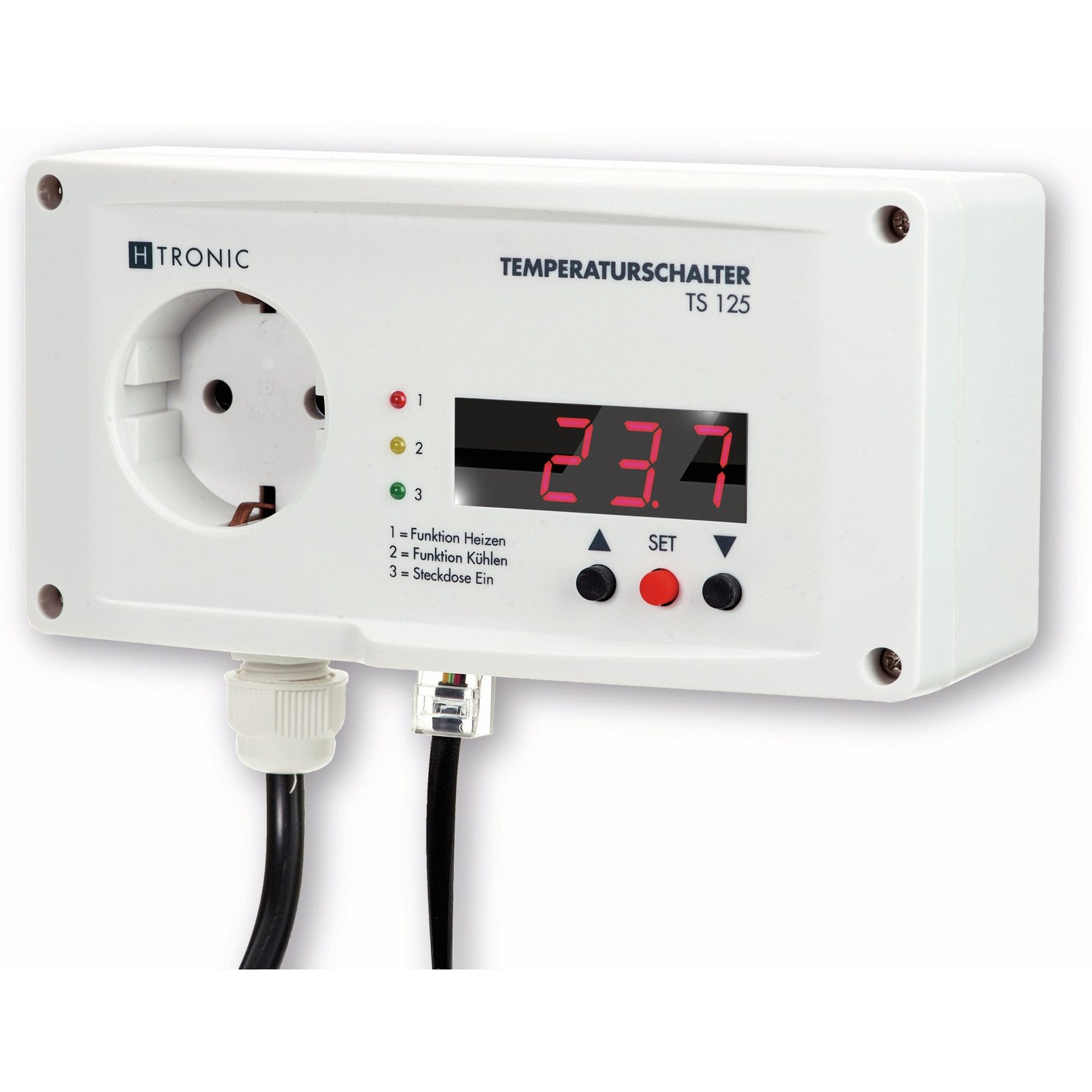 H-Tronic Steckdosen-Thermostat H-TRONIC Temperaturregler-Steckdose TS125
