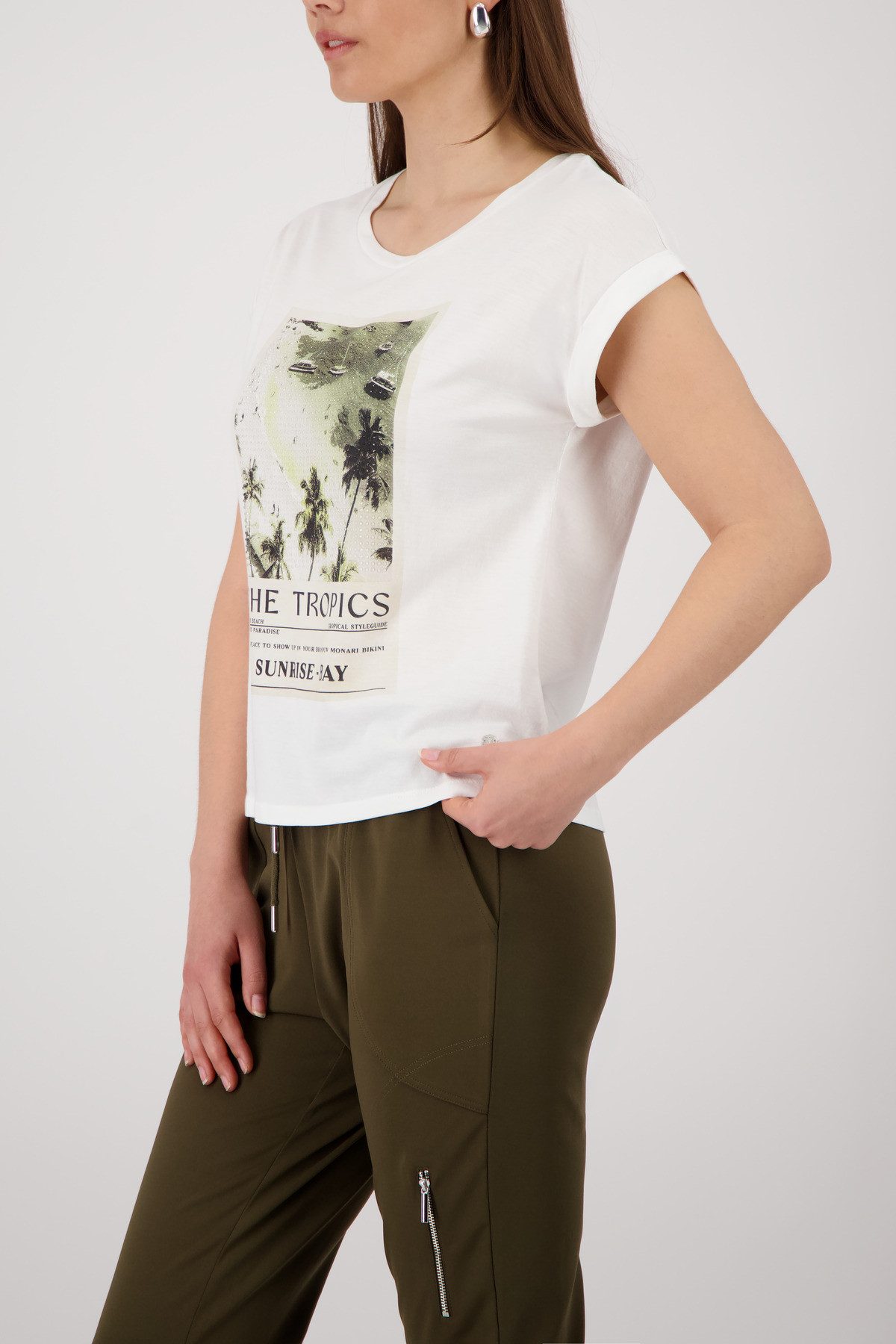 Monari T-Shirt Shirt Tropics Regular fit mit Print