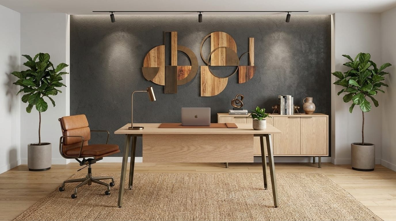 JVmoebel Büromöbel-Set Arbeitszimmer Set Schreibtisch Sideboard Modern Industrial Möbel, Made in Europa
