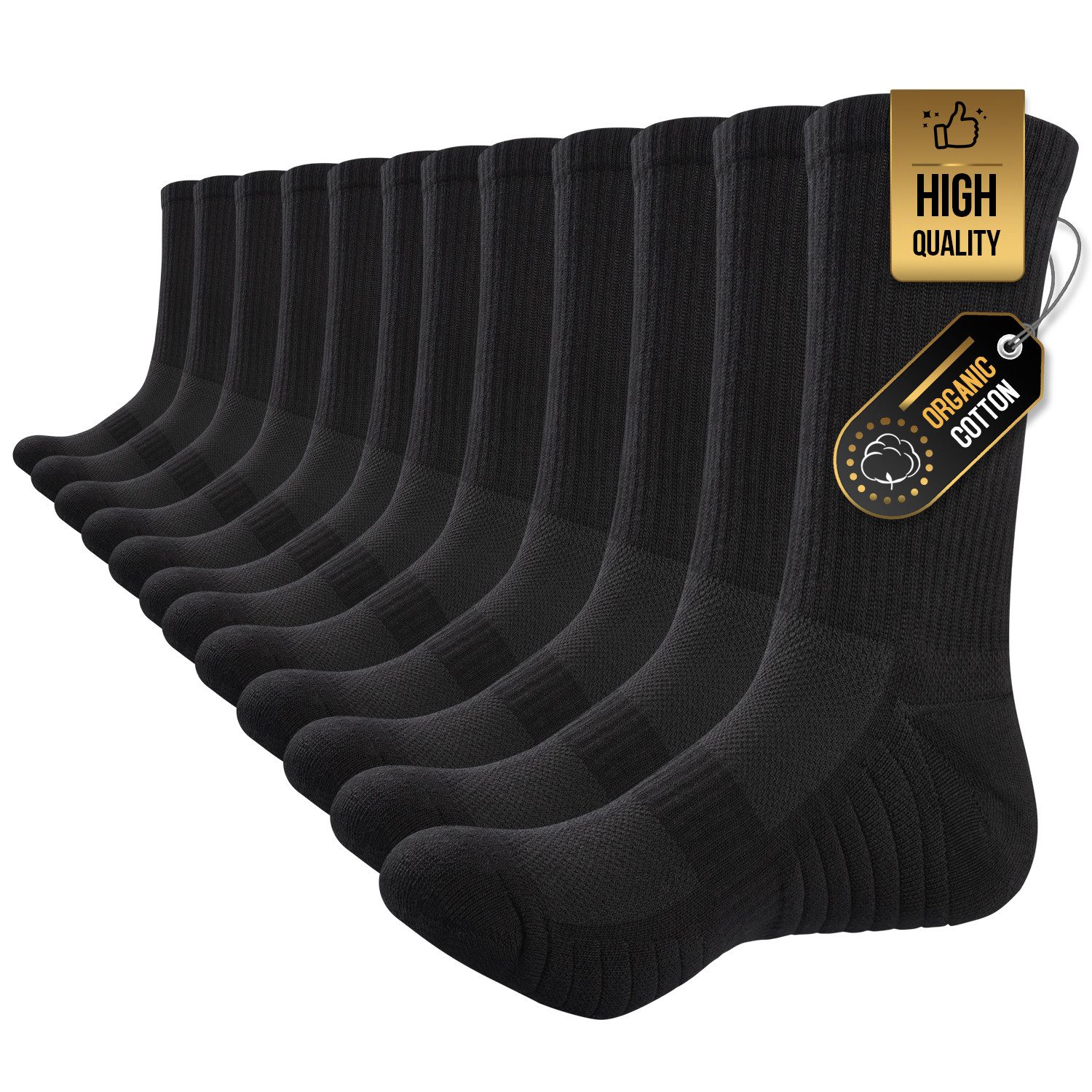 TANSTC Sportsocken Wandersocken Trekkingsocken 6 Paar Damen & Herren Outdoor Socken (Set, 6 Paar Socken im Set) Atmungsaktiv, elastisch, bequem, strapazierfähig, formstabil