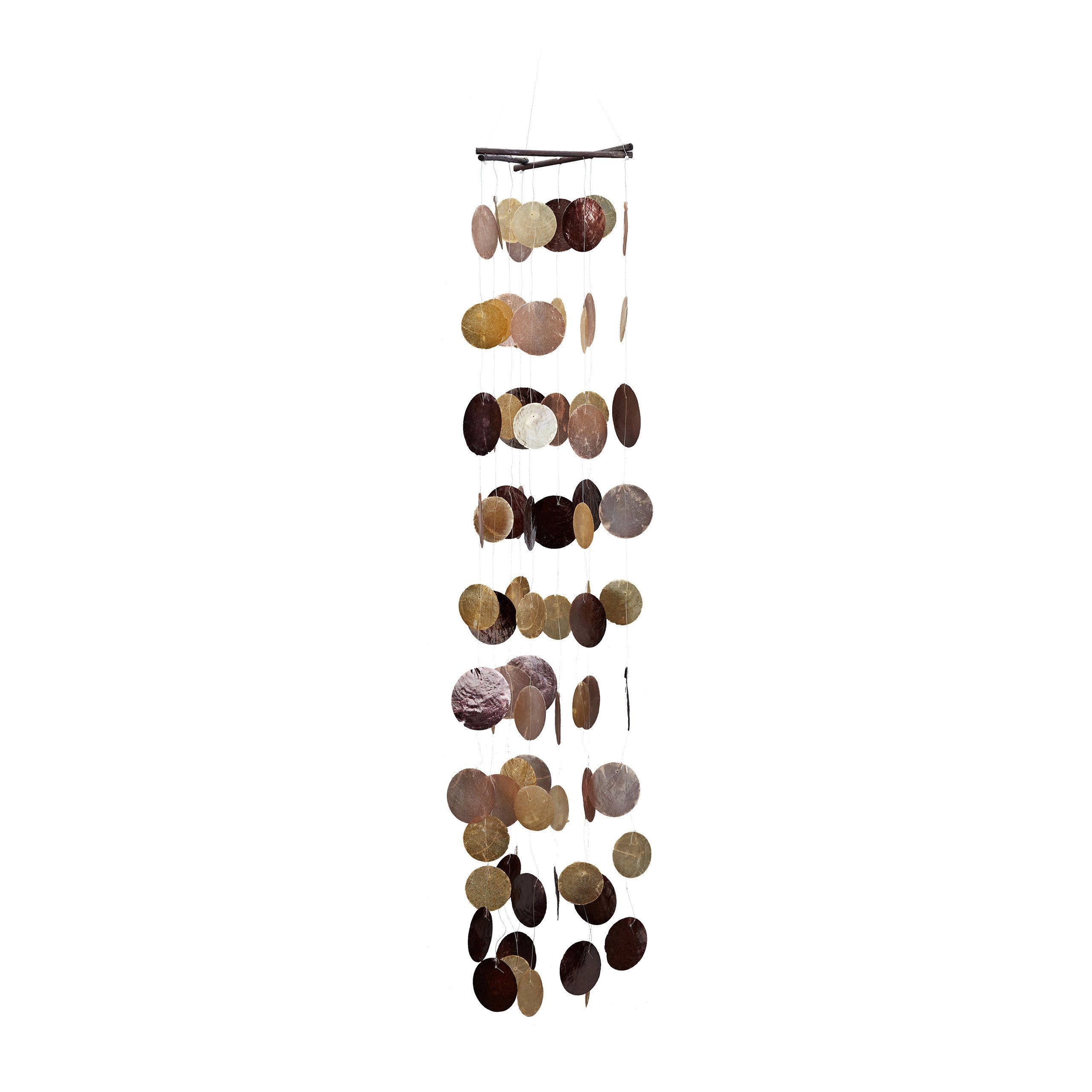 relaxdays Windspiel Capiz Windspiel bunt (1 St), A