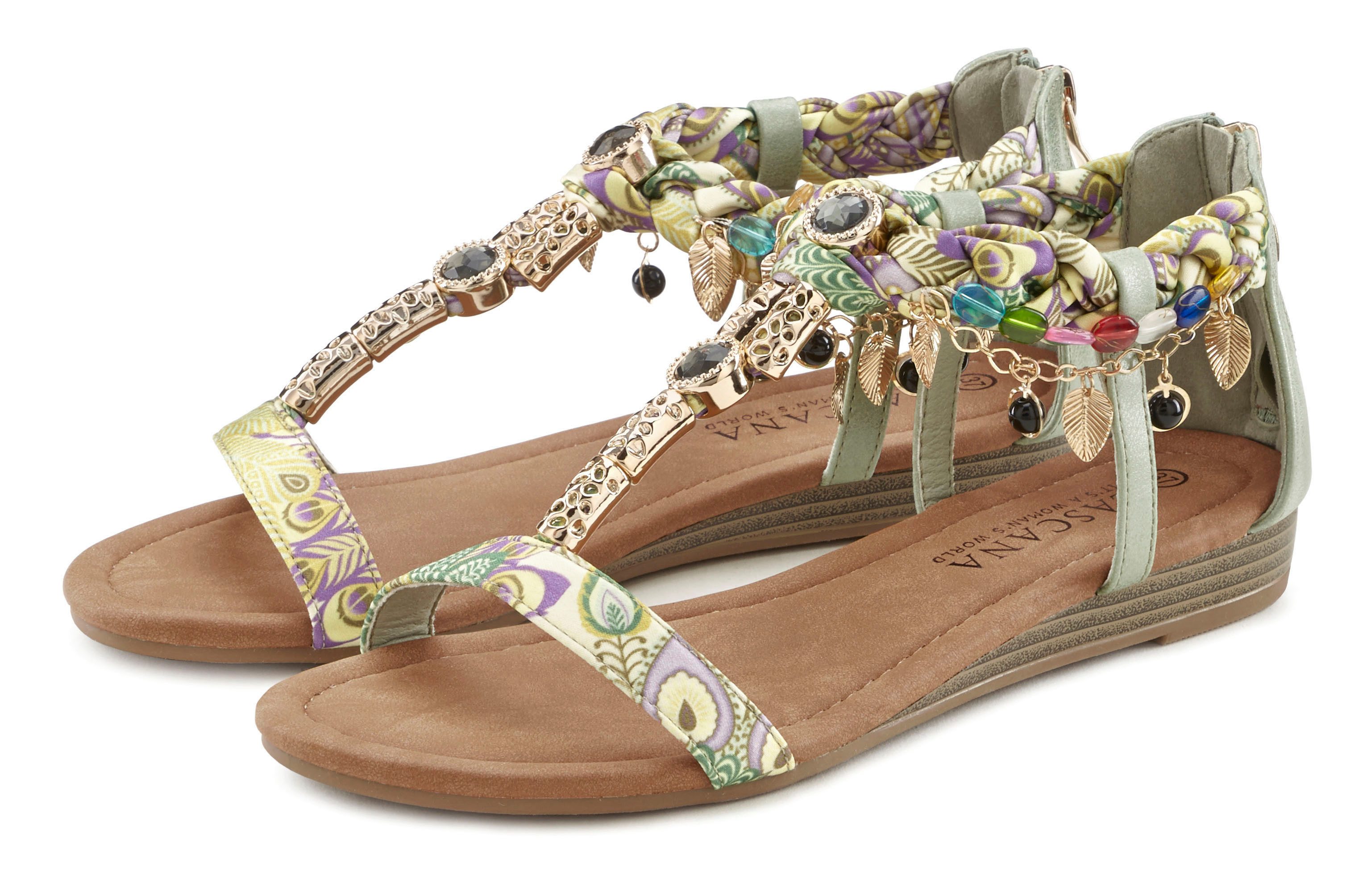 LASCANA Sommerschuh, Sandalette, Sandale mit Schmuckkettchen günstig online kaufen