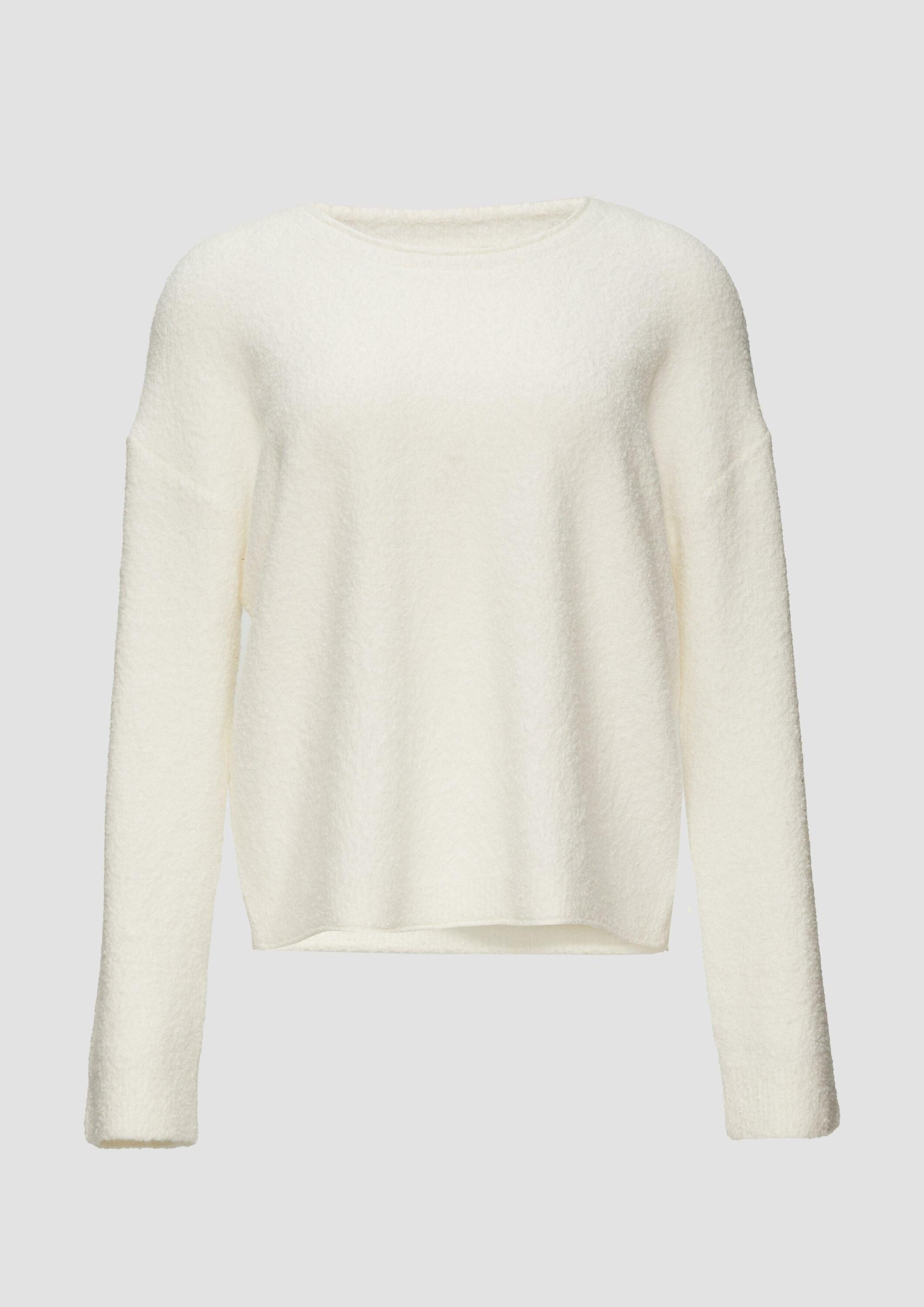 s.Oliver Longpullover Strickpullover Weicher Strickpullover aus Bouclé