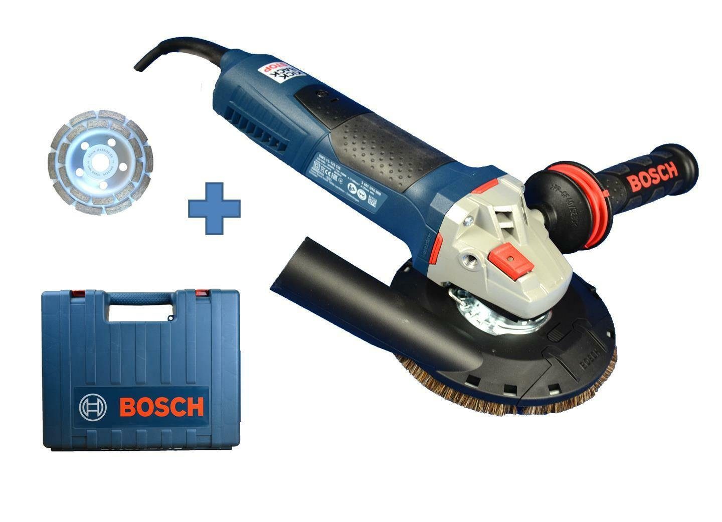 Bosch Professional Winkelschleifer GWS 15-125 CIEP Professional, (1 tlg), Einhandwinkelschleifer  mit PROtection-Schalter, 6-stufige Drehzahlvorwahl für unterschiedliche  Materialien | Winkelschleifer