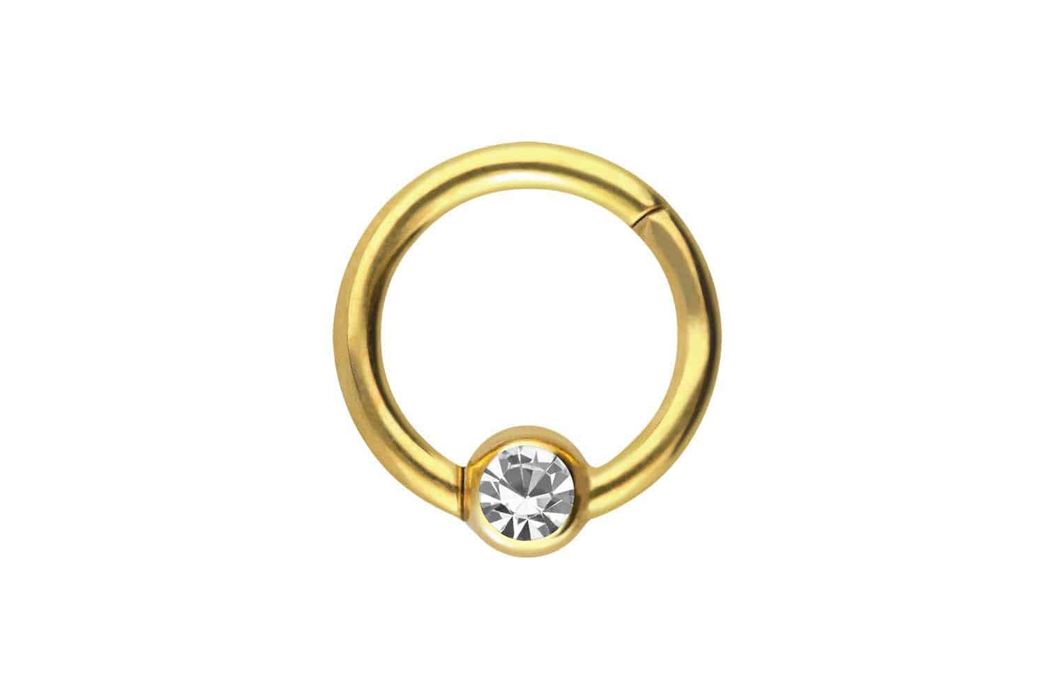 Nasenpiercing Chirurgenstahl Segmentring Clicker KRISTALL Ohrpiercing Septum Nase