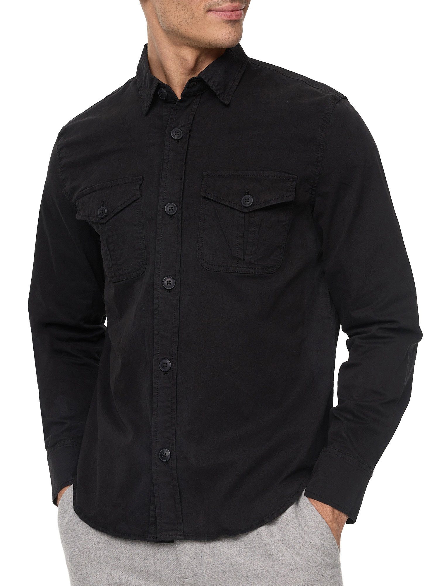 Tazzio Langarmhemd A700 modernes und zeitloses Herren Hemd