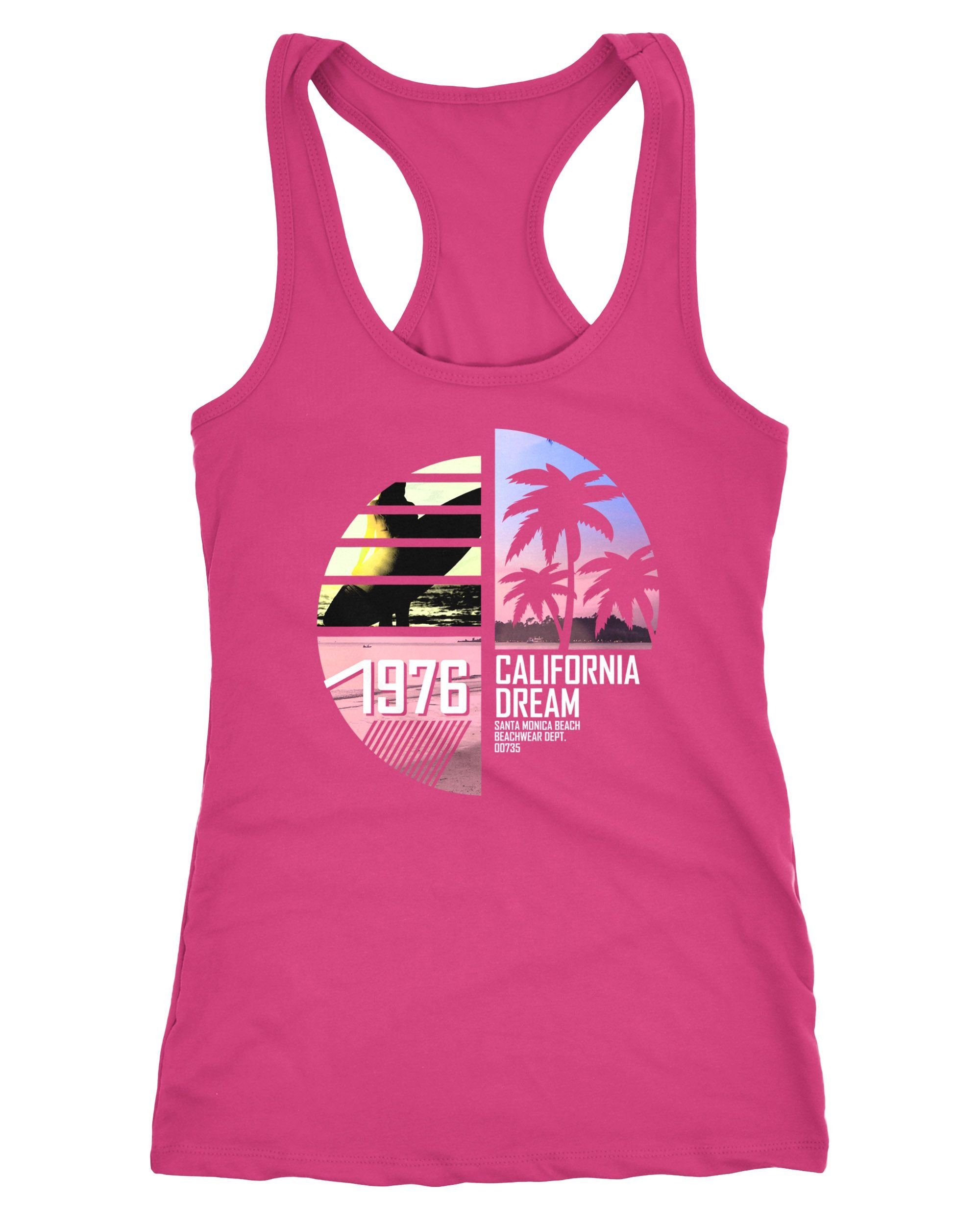 Neverless Tanktop Damen Tank-Top California Surfing Palmen Summer Racerback-Tank