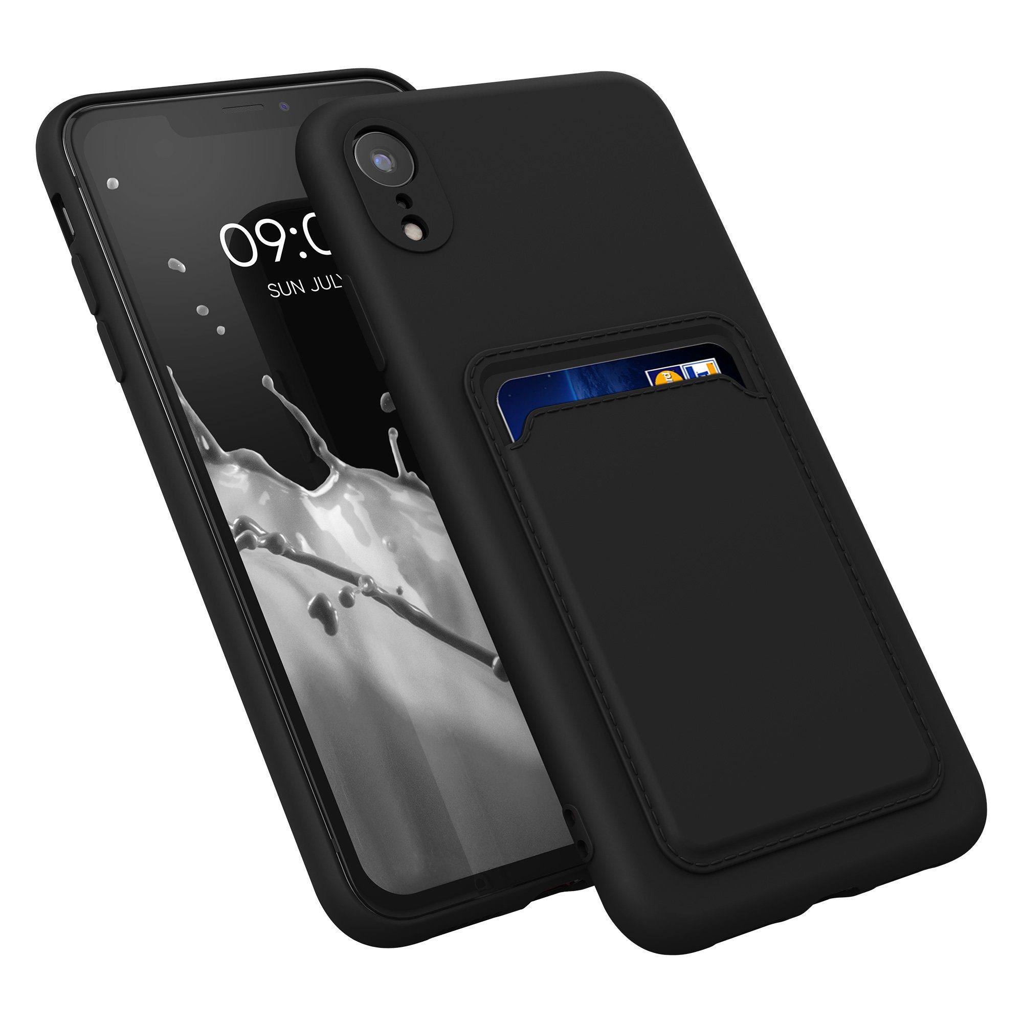 kwmobile Handyhülle Hülle für Apple iPhone XR, Handyhülle mit Fach für Karten - Handy Cover Case