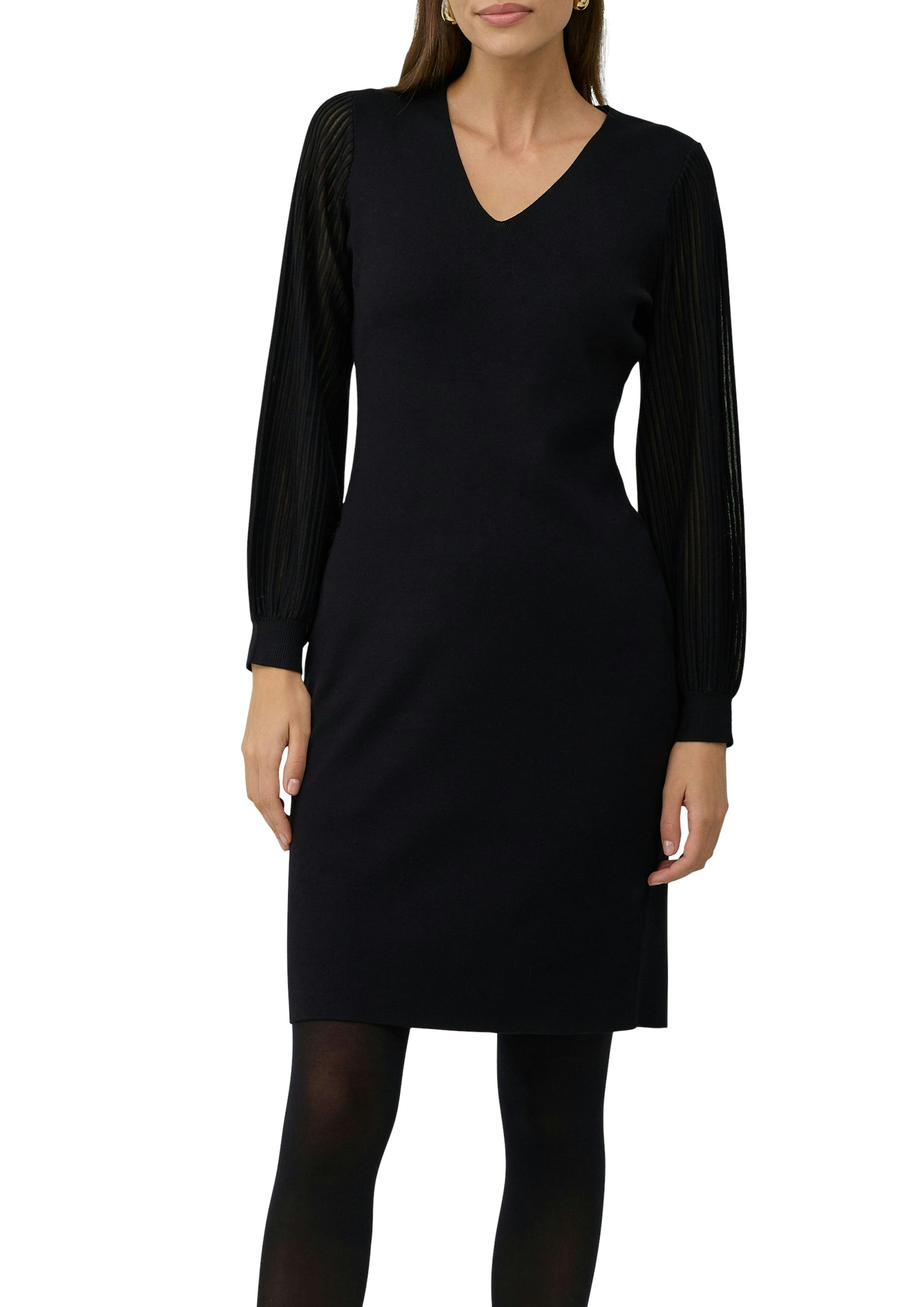 s.Oliver BLACK LABEL Strickkleid mit V-Ausschnitt