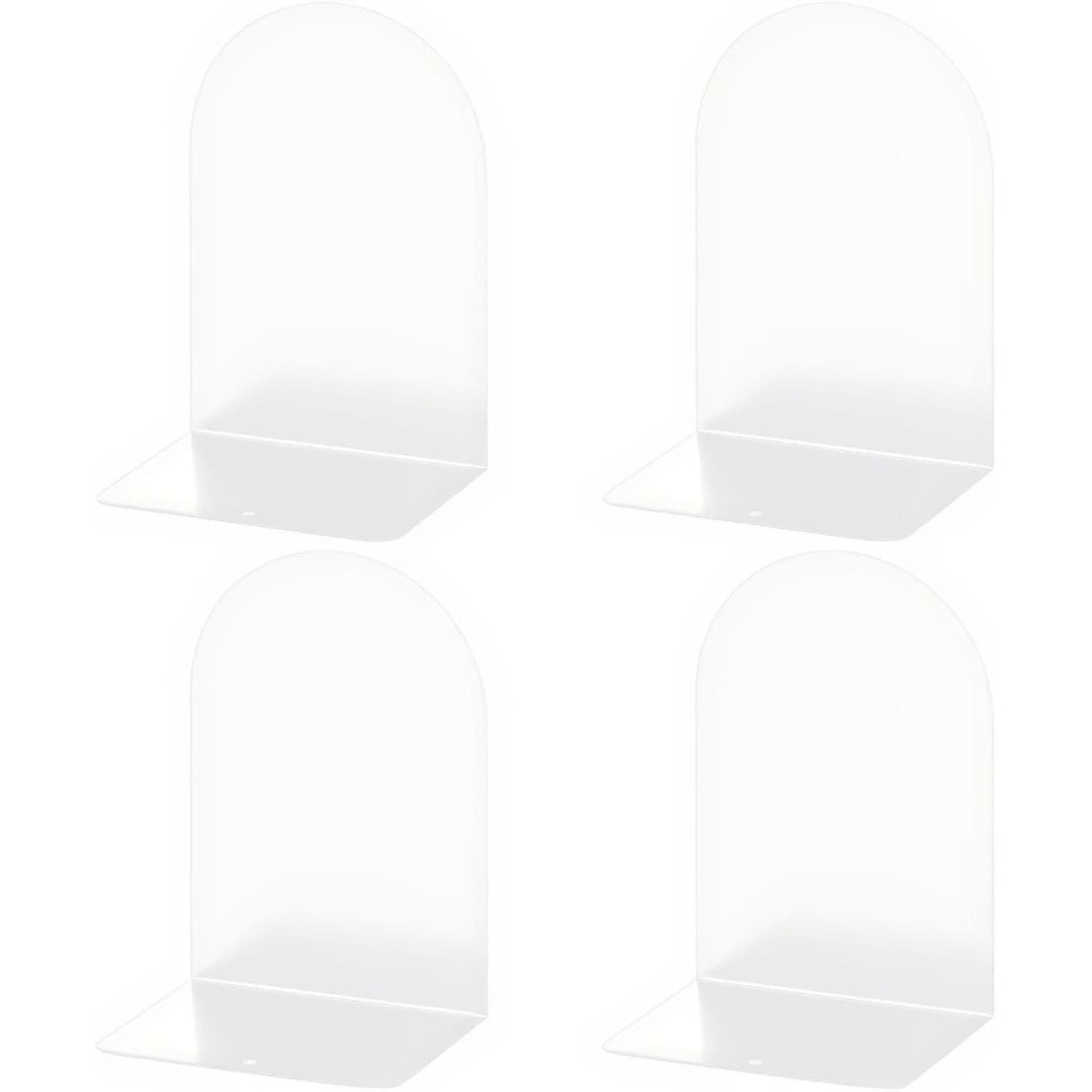 LuxusKollektion Buchstütze 4 Stück Metall Buchstütze Bookends Weiß BücherregalительFür