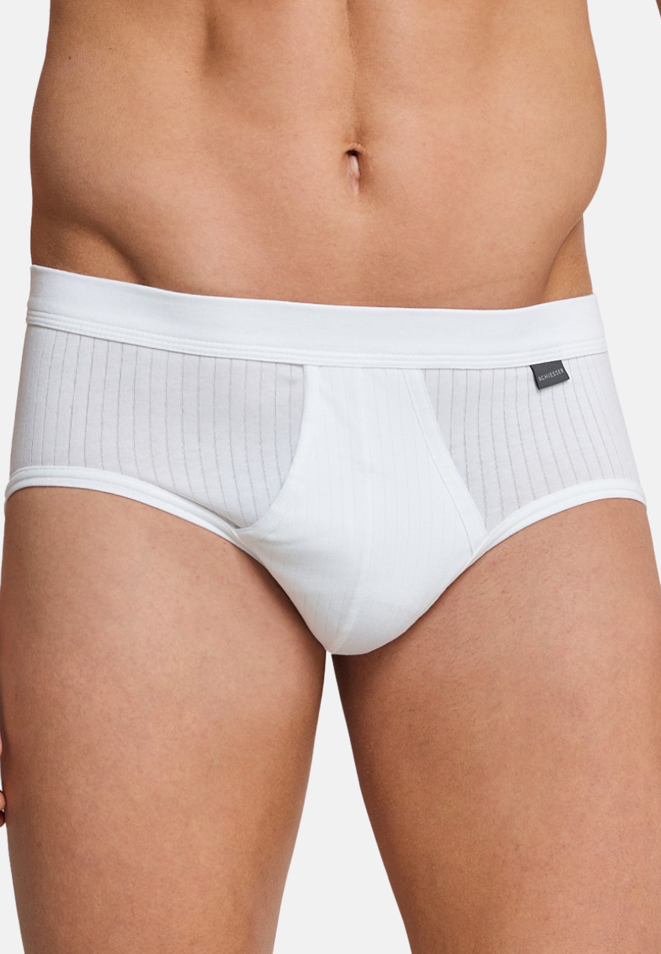 Schiesser Slip 6er Pack Cotton Essentials Authentic (Spar-Set, 6-St) Slip / Unterhose - Baumwolle - mit Eingriff - Atmungsaktiv