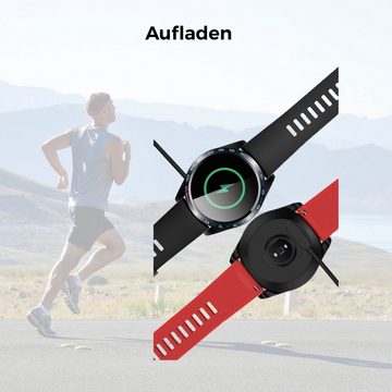 novasmart Activity Tracker runR IV Smartwatch, schwarz/rot