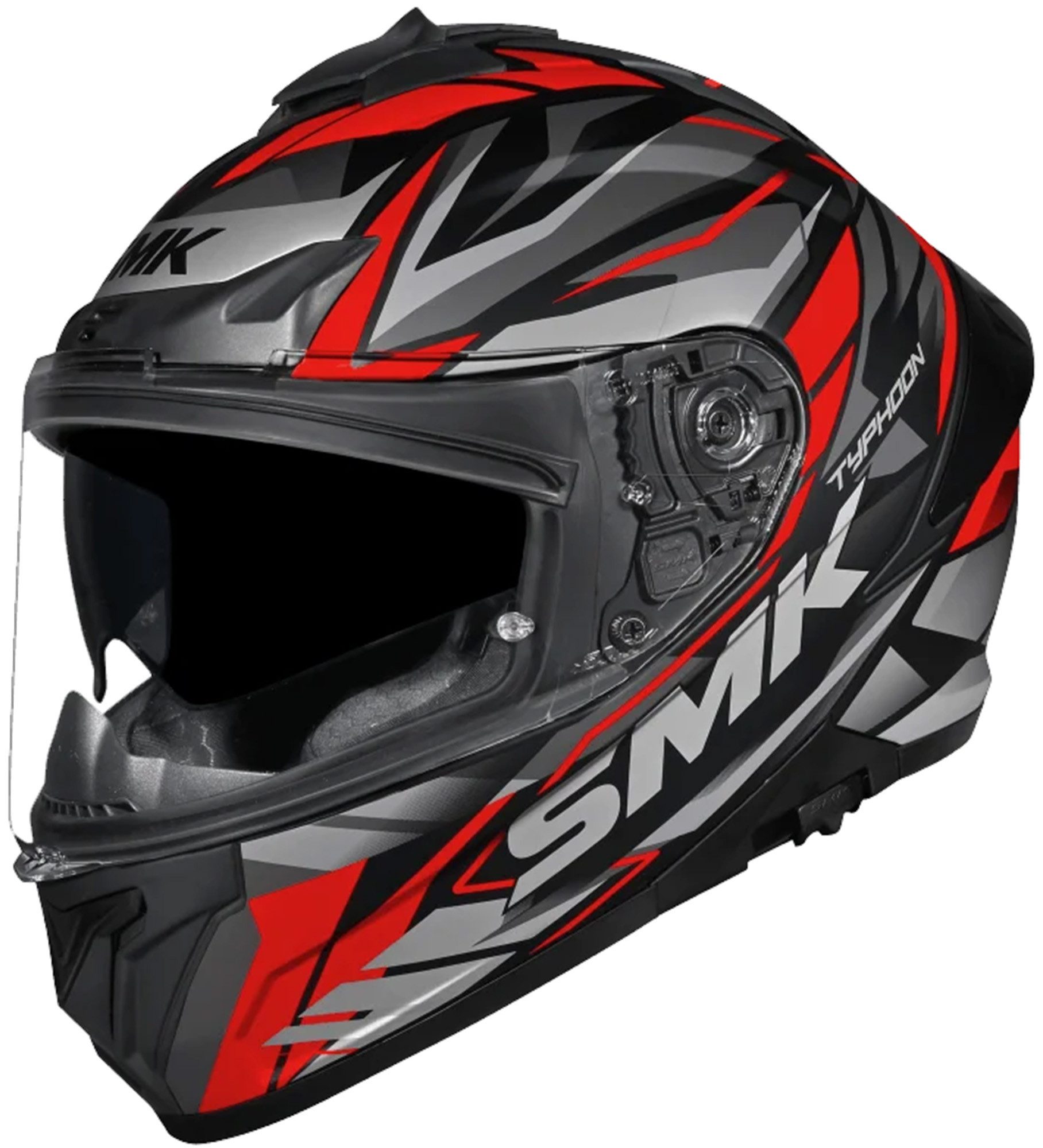 SMK Motorradhelm Typhoon Rival Helm, vorbereitet für Pinlockscheibe