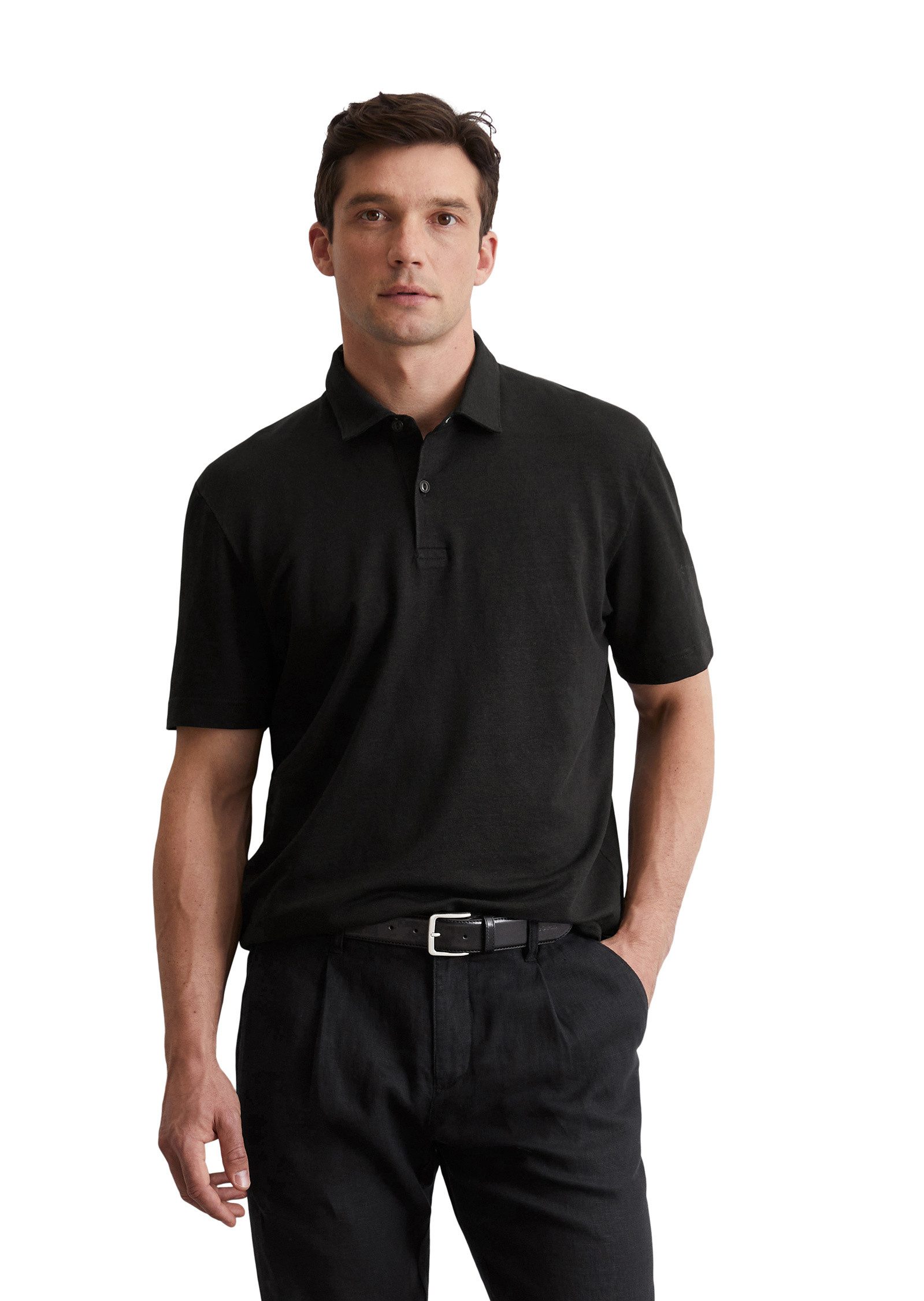 Marc O'Polo Poloshirt aus hochwertigem Leinen-Mix günstig online kaufen