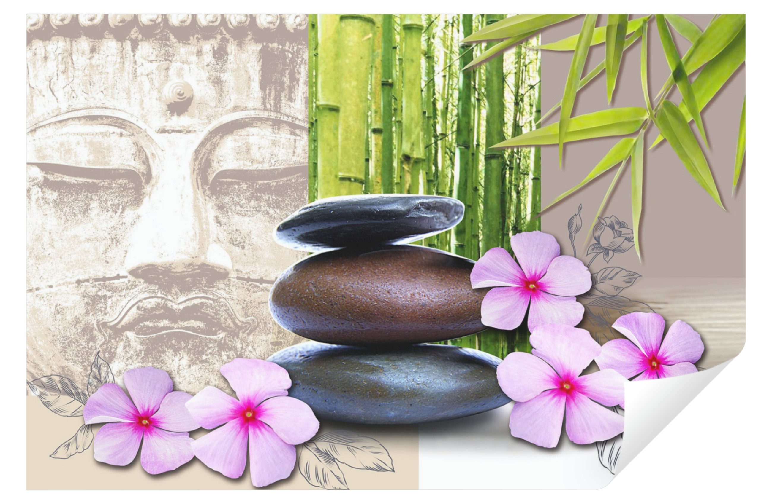 Fototapete Spa Buddha Vlies Tapete Wohnzimmer Schlafzimmer Wandtapete 104x70,5