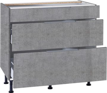 OPTIFIT Unterschrank Tara mit Vollauszug und Soft-Close-Funktion, Breite 90 cm