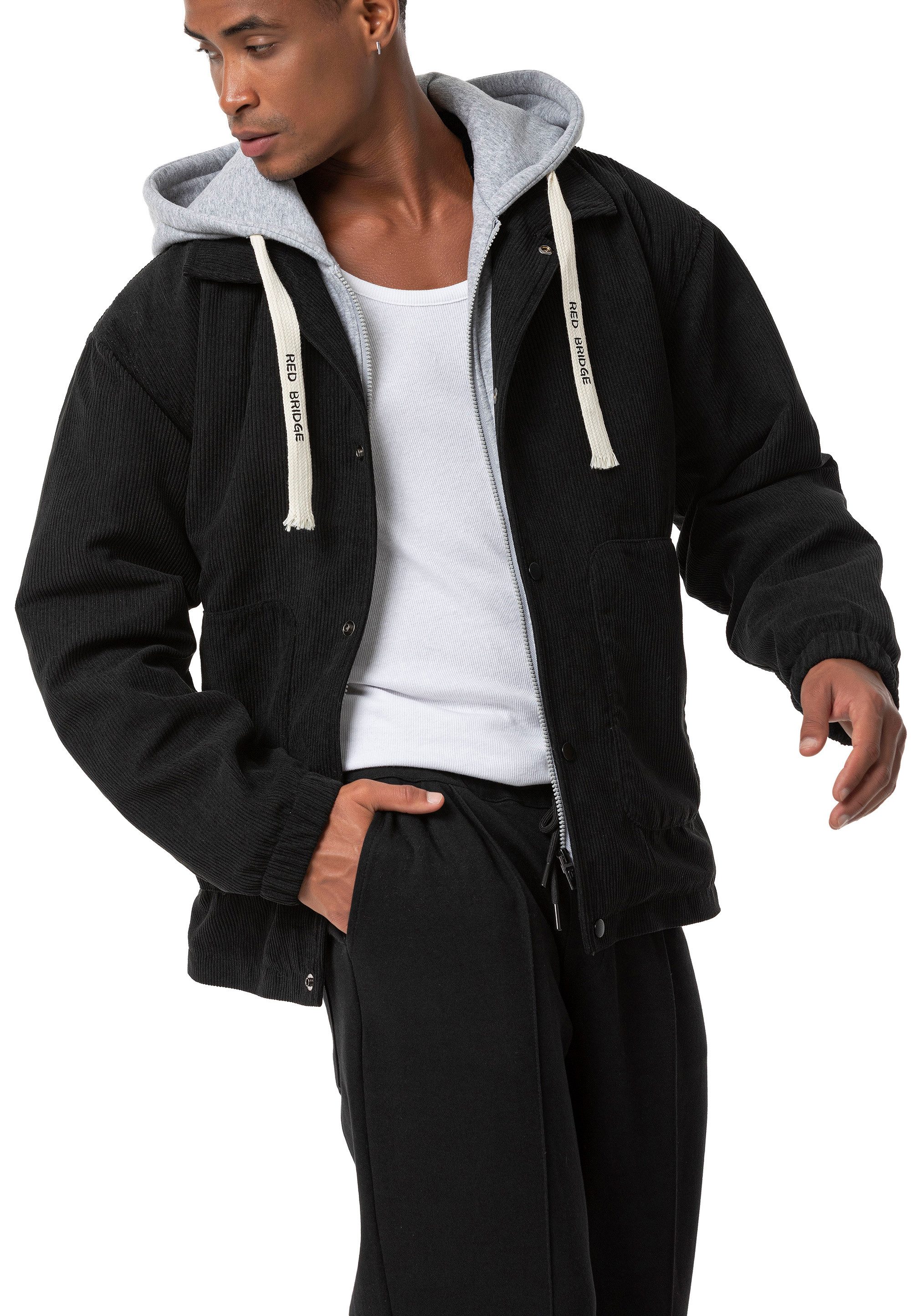 RedBridge Cordjacke mit Kapuze und warmem Teddyfell-Innenfutter günstig online kaufen