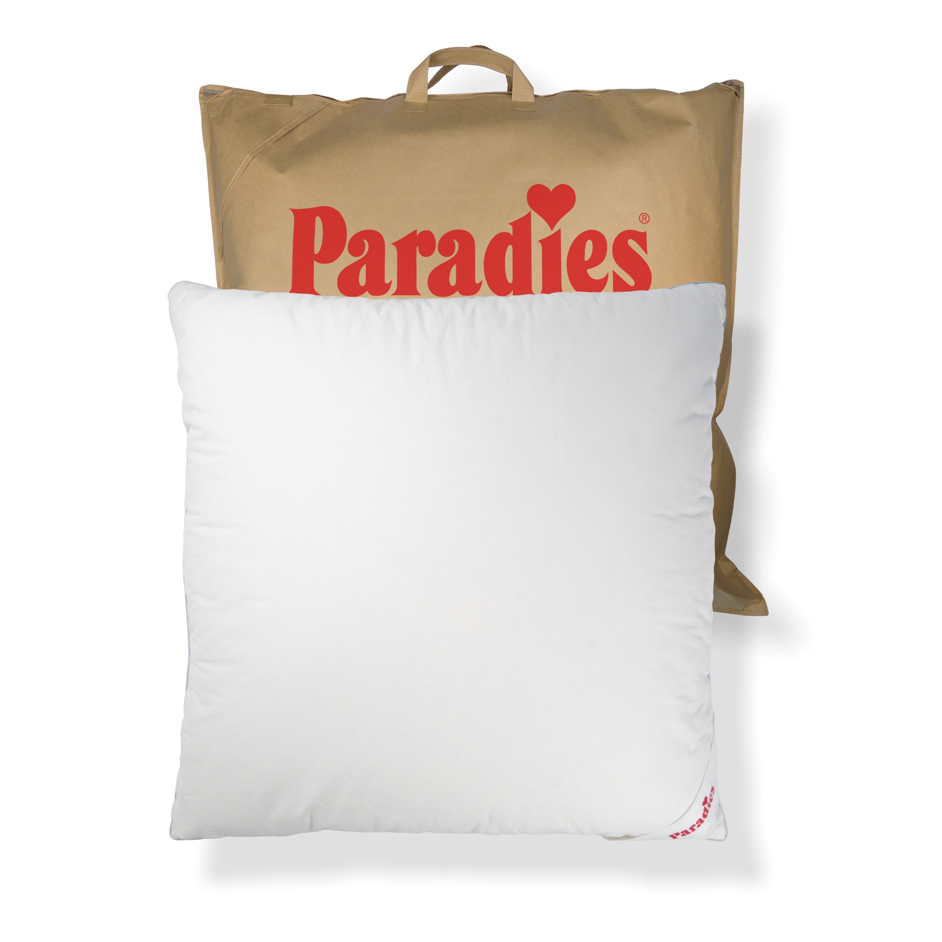 Paradies Kopfkissen Softy Top Bio, Füllung: 100% Polyester, Bezug: 100% Bio-Baumwolle, Bauchschläfer, Seitenschläfer, Rückenschläfer, hergestellt in Deutschland, Füllmengenanpassung durch Reißverschluss