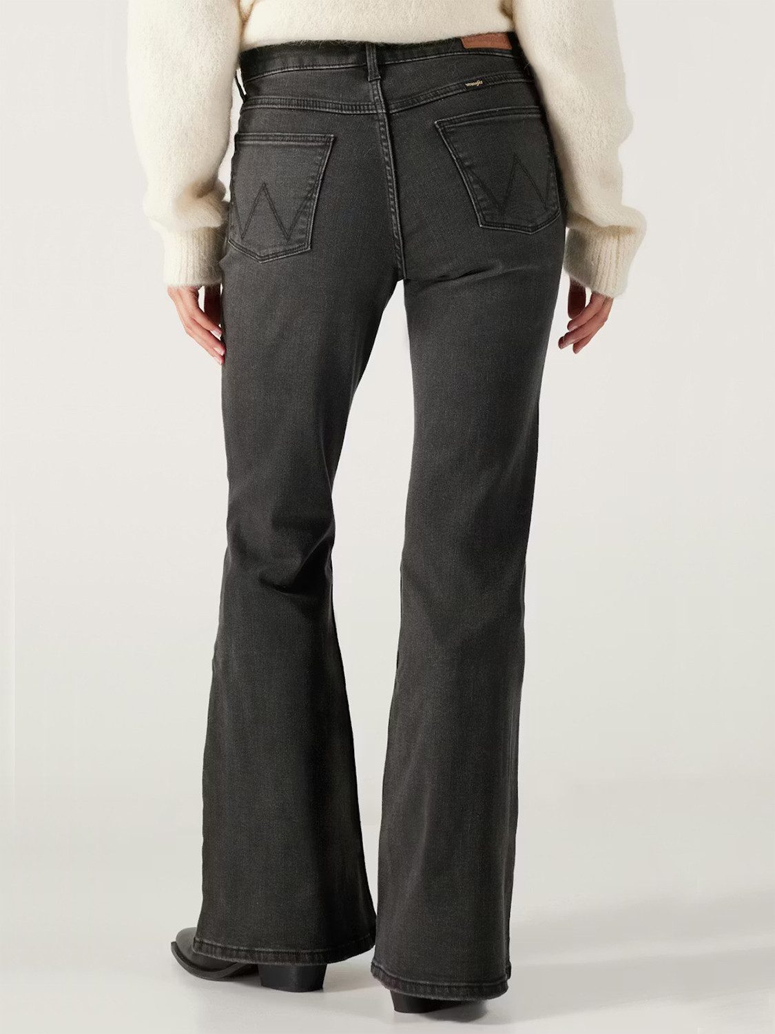 Wrangler Bootcut-Jeans Flared Fit - FIERCE CONSTELLATION High Waist, verkürzte Beinpartie, Superstretch – Bild 4 von 5