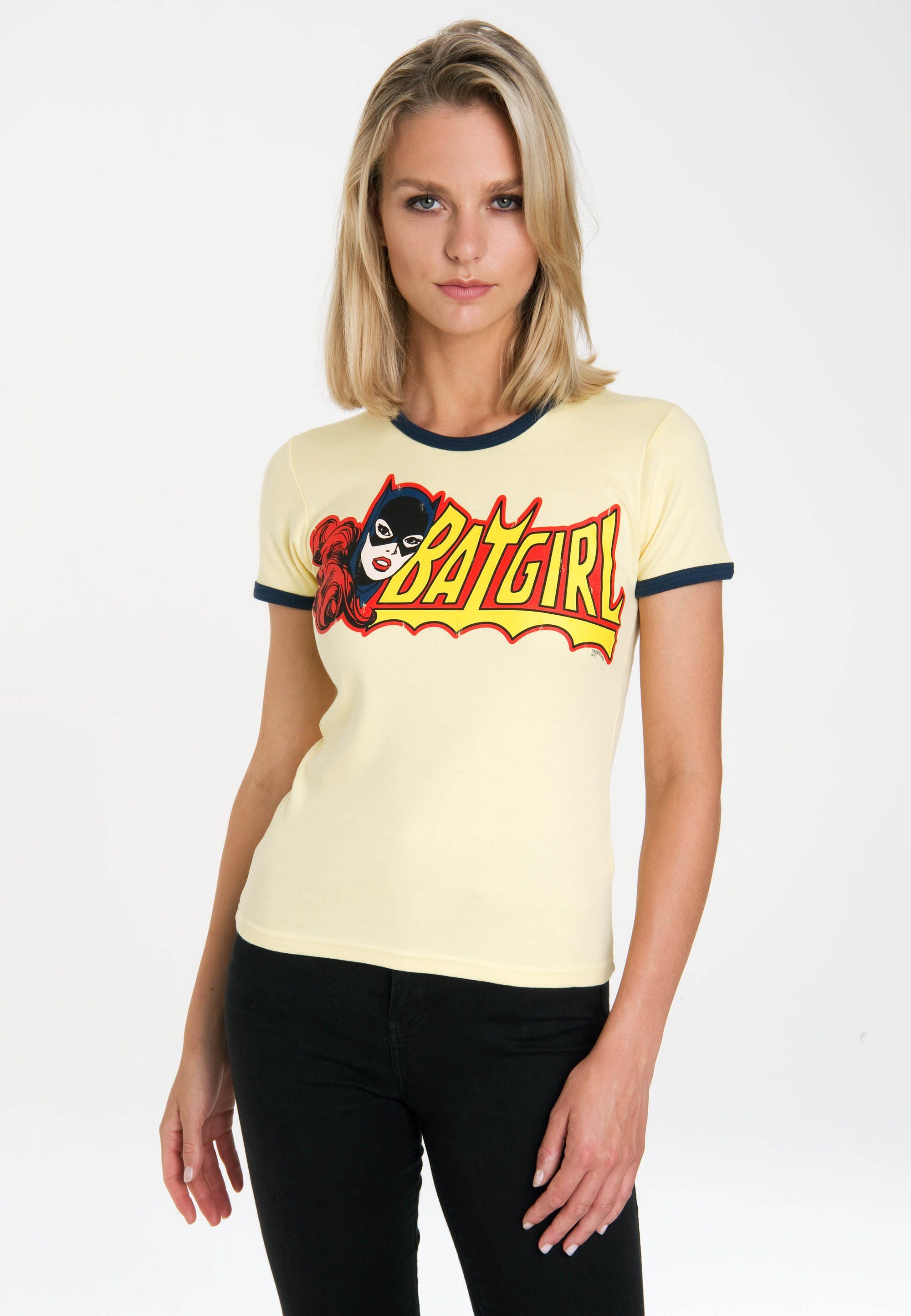 lizenziertem knalliges großem T-Shirt ein Highlight Comics Frontprint LOGOSHIRT Mit DC Originaldesign, mit