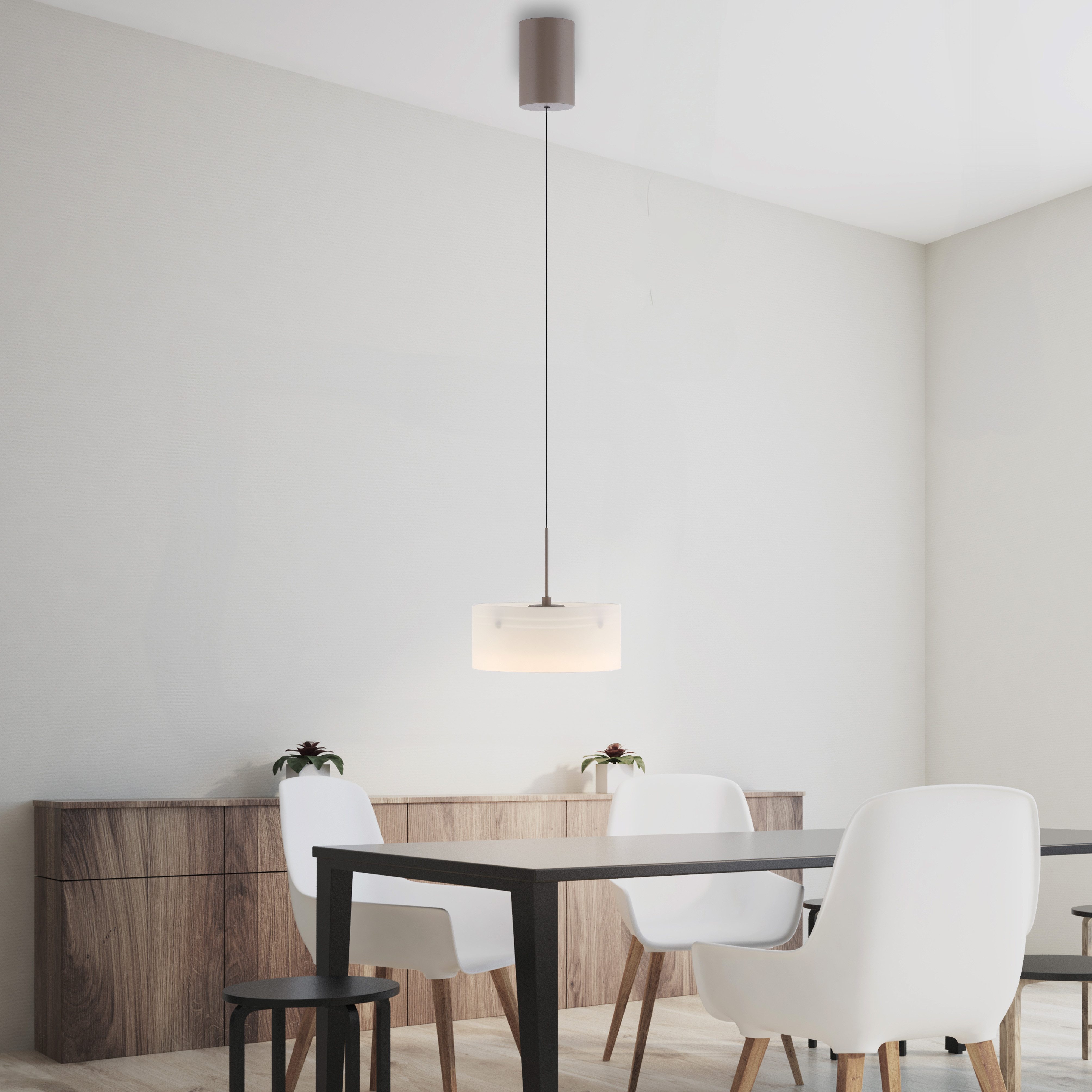 Paul Neuhaus LED Pendelleuchte MARIKA, Memoryfunktion, LED fest integriert, Warmweiß, Dimmbar über den Lichtschalter, Memory, Opalgläser, Comfort-Lift