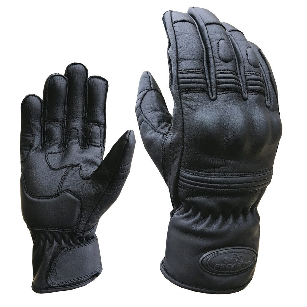 PROANTI Motorradhandschuhe PROANTI Motorradhandschuhe Leder kurz Motorrad Chopper Handschuhe