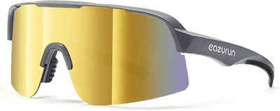 EyeAm Fahrradbrille Sportbrille für Damen & Herren für Sport, Laufen, MTB & Outdoor, (Modell: EAZYRUN PRO), UV-Schutz 400