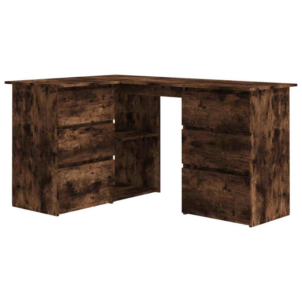 Räuchereiche 145x100x76 Schreibtisch furnicato Eckschreibtisch cm Holzwerkstoff