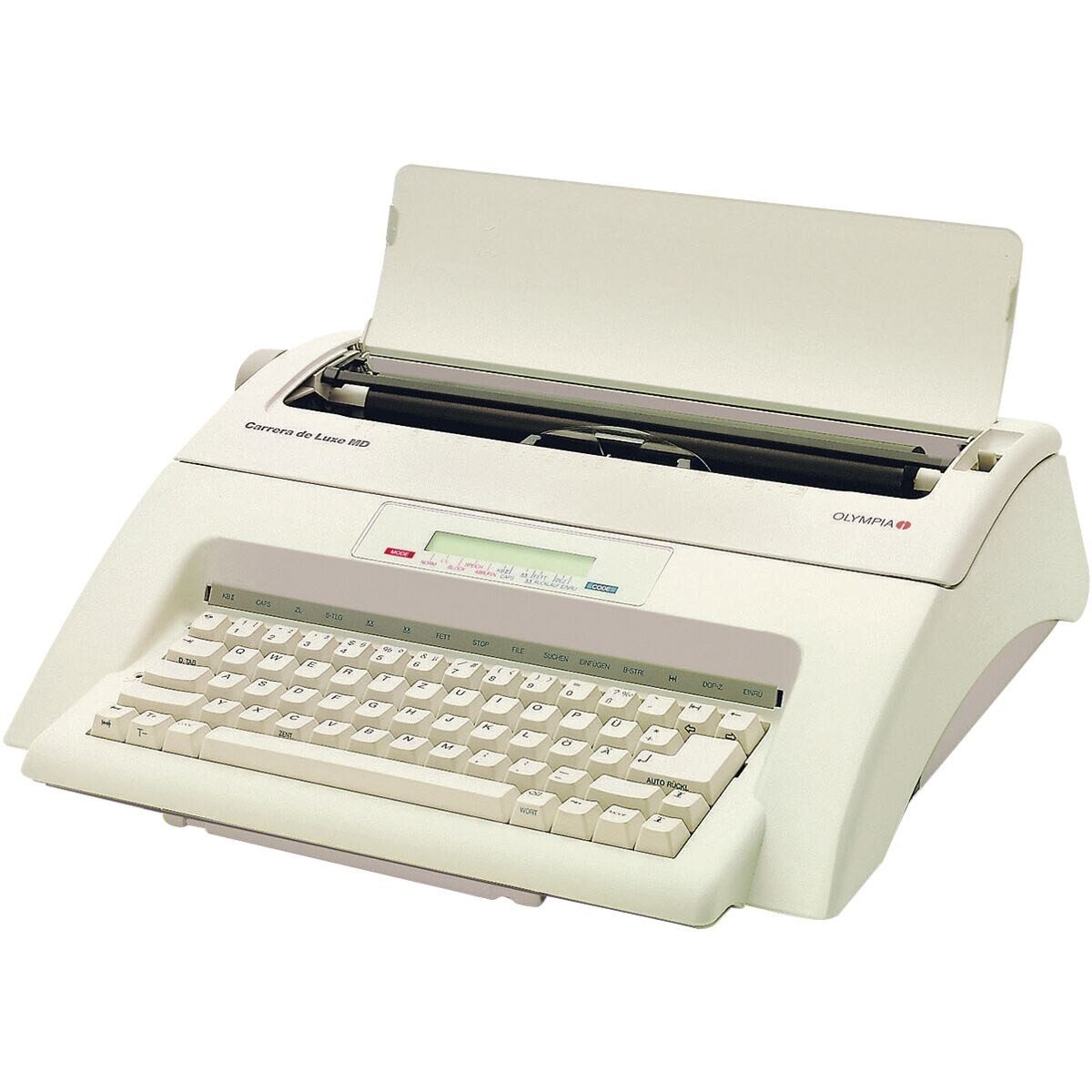 Olympia Schreibmaschine Carrera de Luxe, LC-Display mit 20 Zeichen
