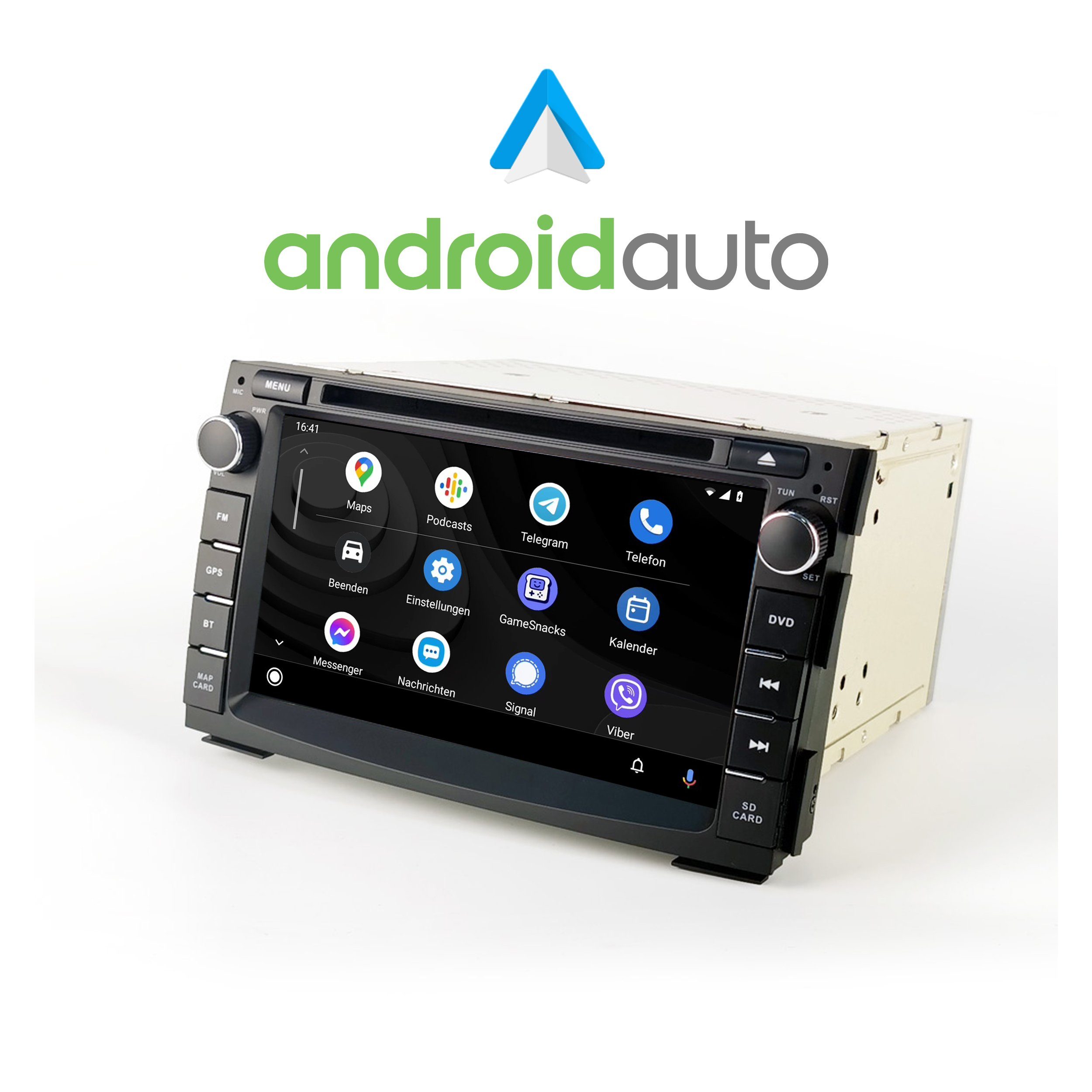 TAFFIO Für Kia Cee'd DVD CarPlay GPS Einbau-Navigationsgerät Android Venga AndroidAuto 7" Radio Touch