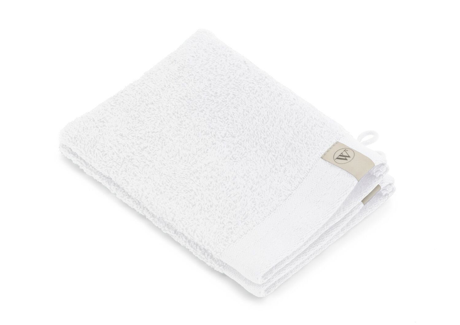 Baumwolle Walra Soft cm, Weiß 2x Cotton Handtuch - (1-St) Waschhandschuh 16x21