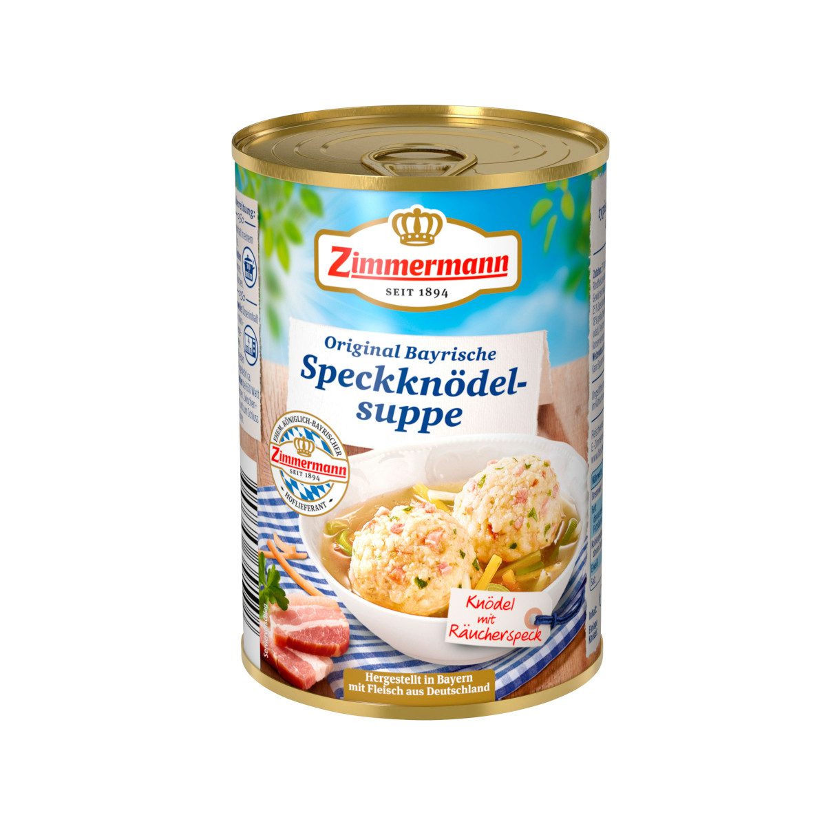 Zimmermann Wurstkonserve, Zimmermann Speckknödel Suppe Tafelfertige Fleischbrühe 400ml