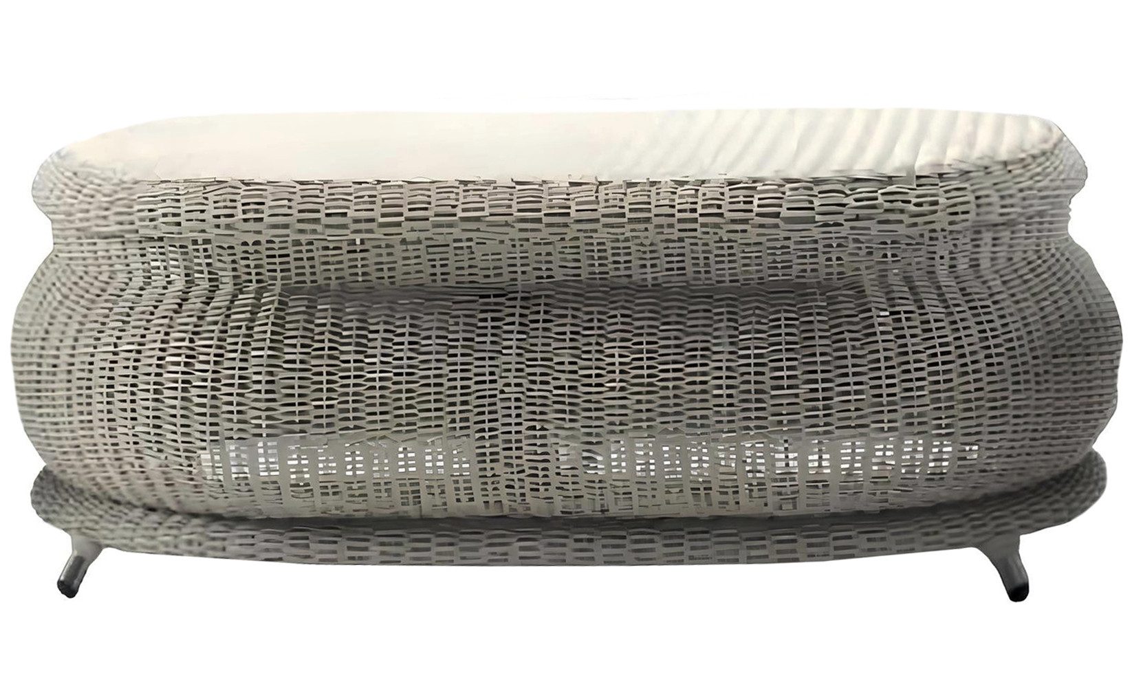 Xlmoebel Couchtisch Designer Beistelltisch Oval in Grau für stilvolle Terrasse (Couchtisch), Hergestellt in Europa